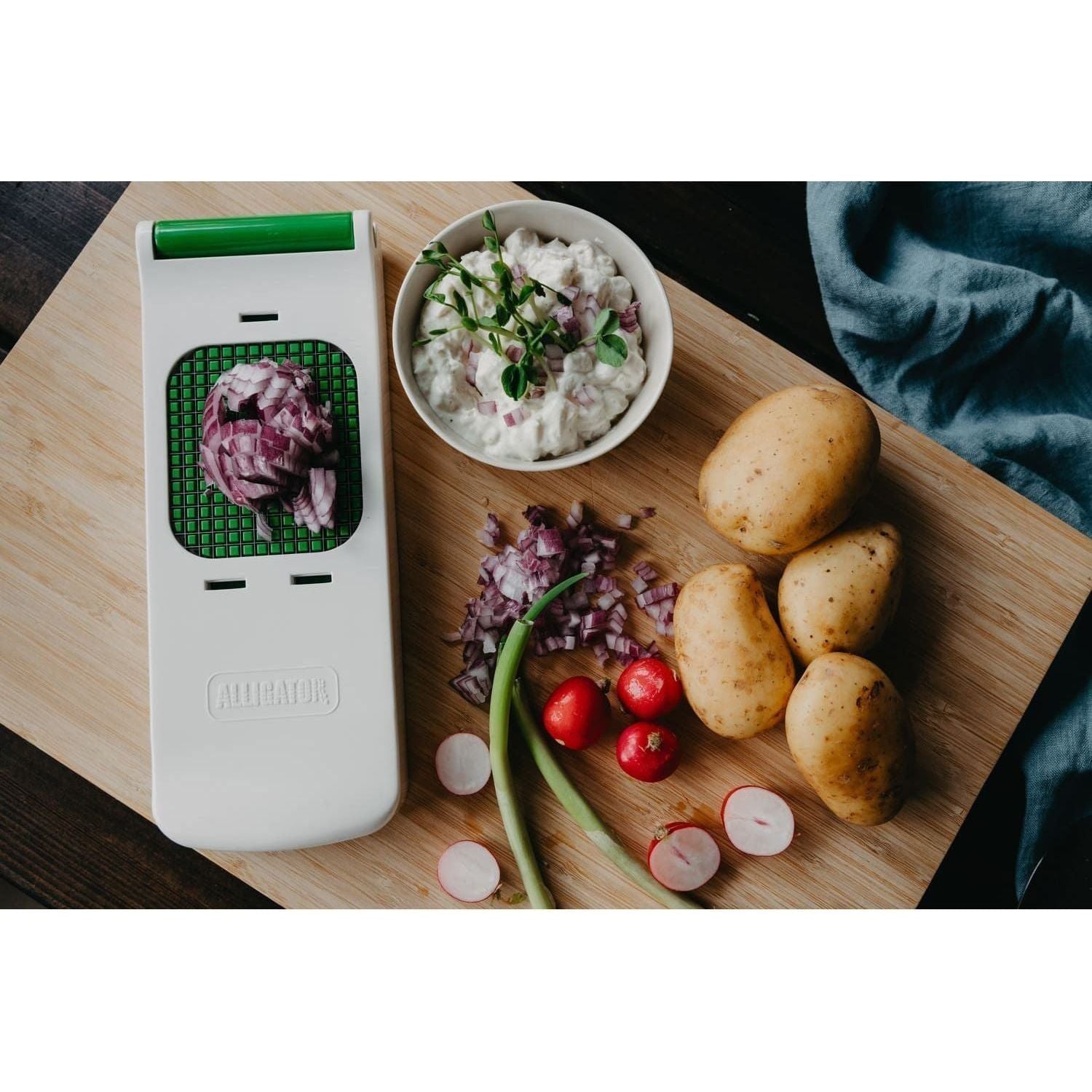 Alligator Lökskärare Grön/Vit