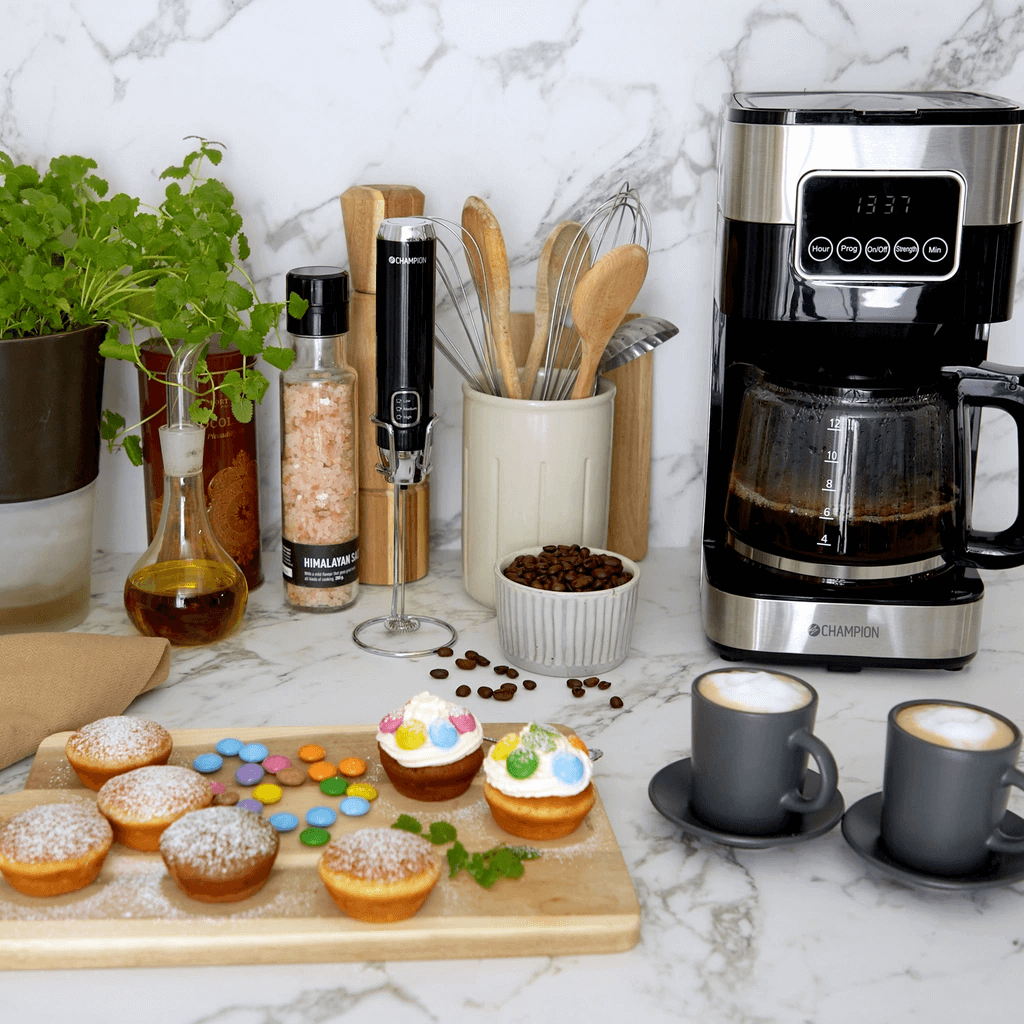 Champion Kaffebryggare Digital 12-koppar 1,5 L KB400 Rostfri