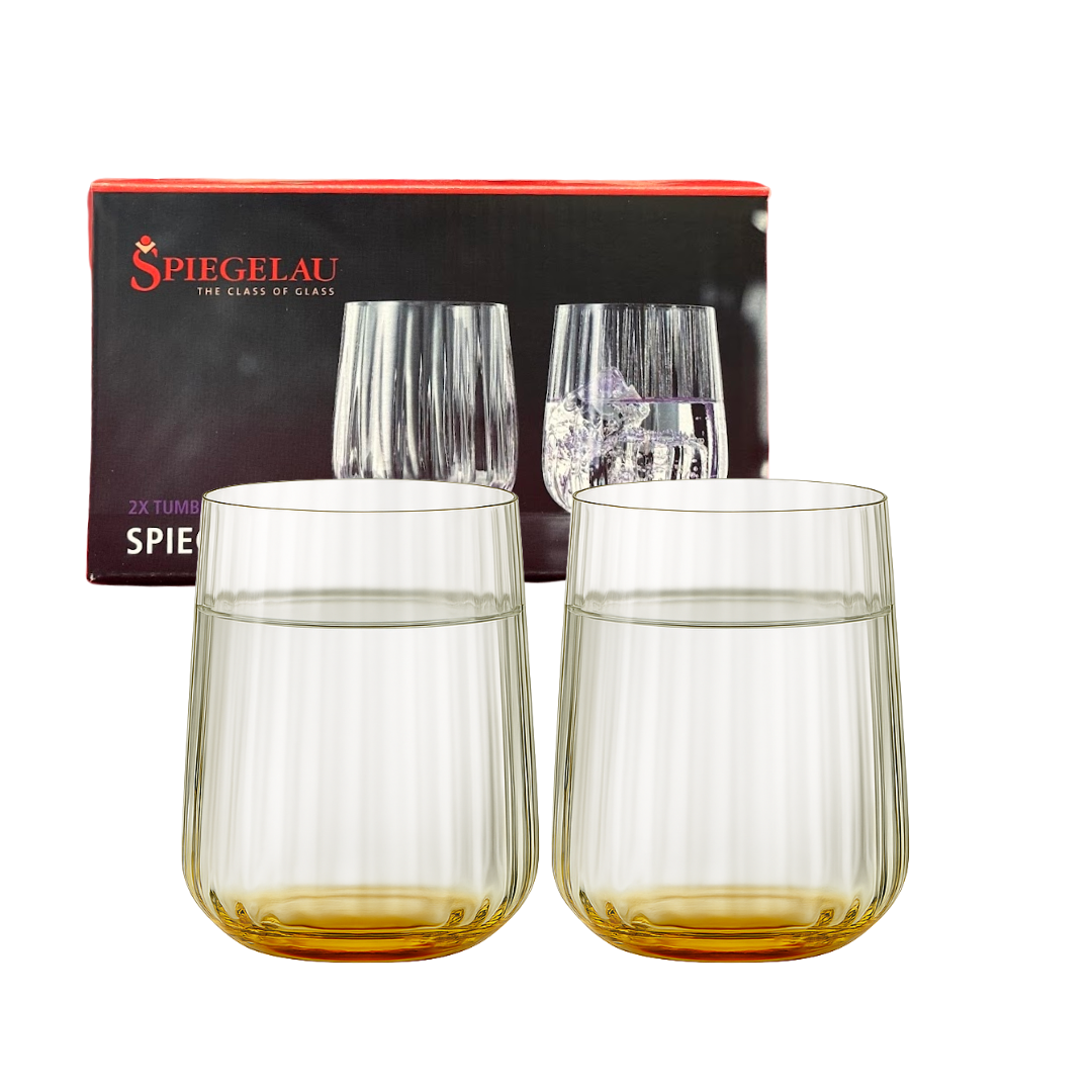 Tumblerglas 2-pack 34 cl – kristallglas med solstrålemönster