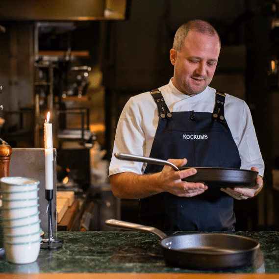 Kockums Jernverk Stekpanna Med Ergonomiskt Handtag Kolstål 24 cm