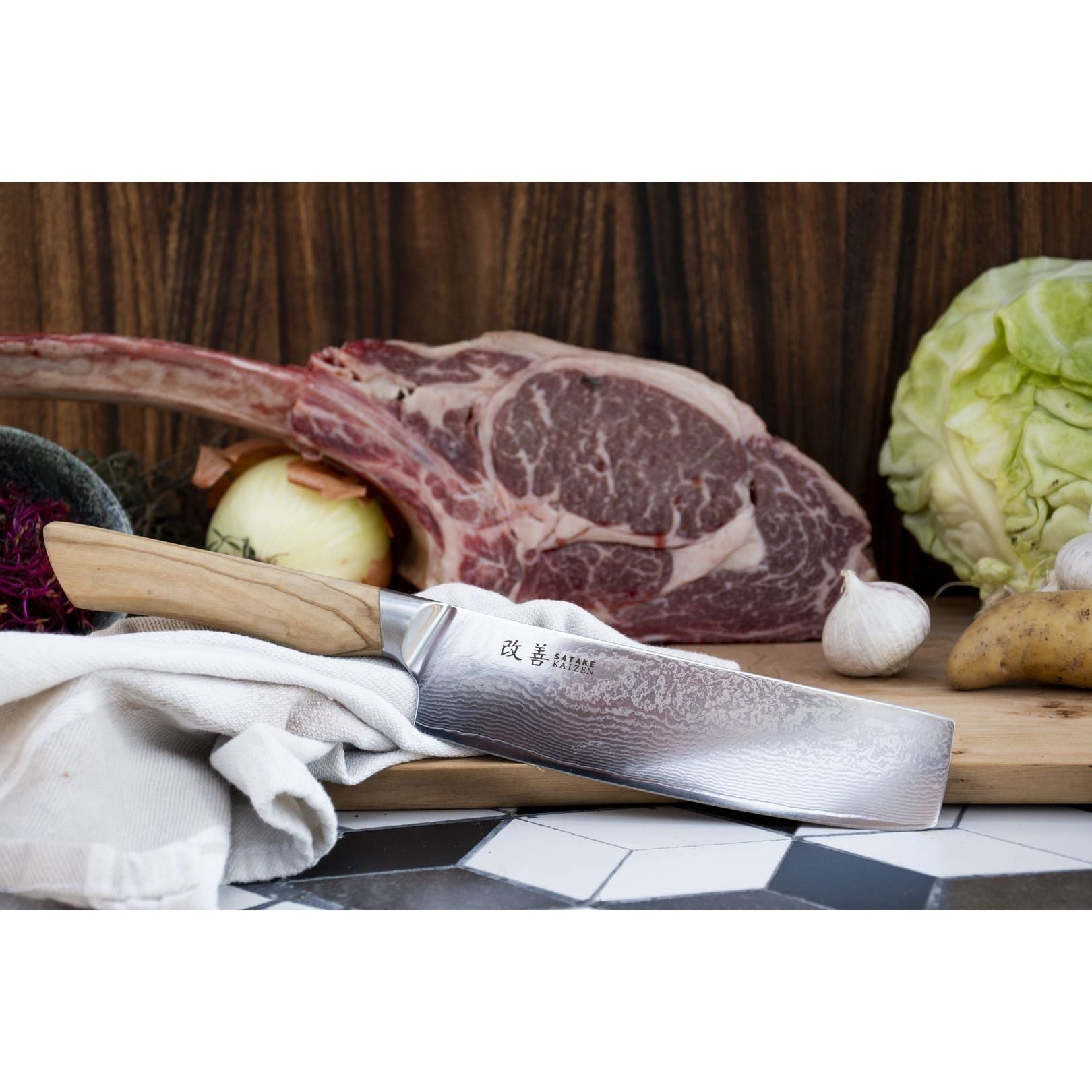 Satake Kaizen Nakiri Grönsakskniv 16 cm