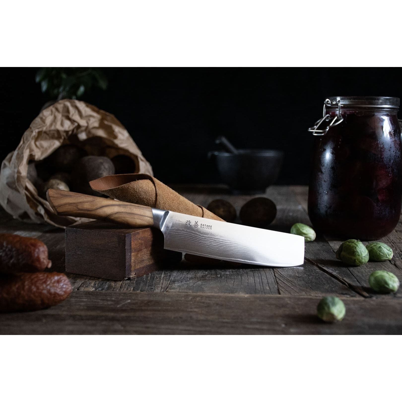 Satake Kaizen Nakiri Grönsakskniv 16 cm