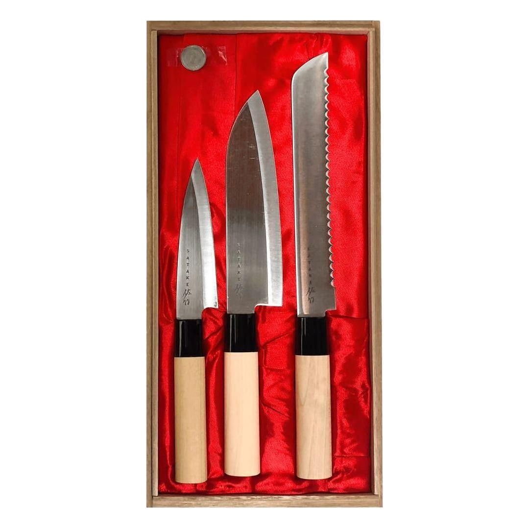 Satake Houcho Knivset 3 Delar i Balsabox