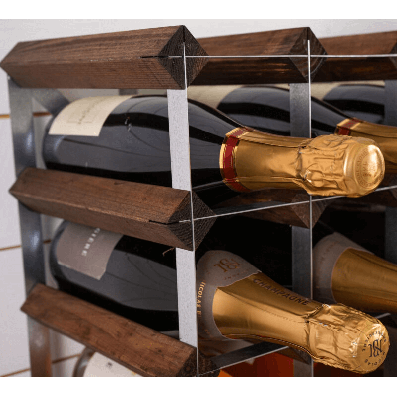 Traditional Wine Racks Vinställ Påbyggnadsbart 72 Flaskor Mörk Ek