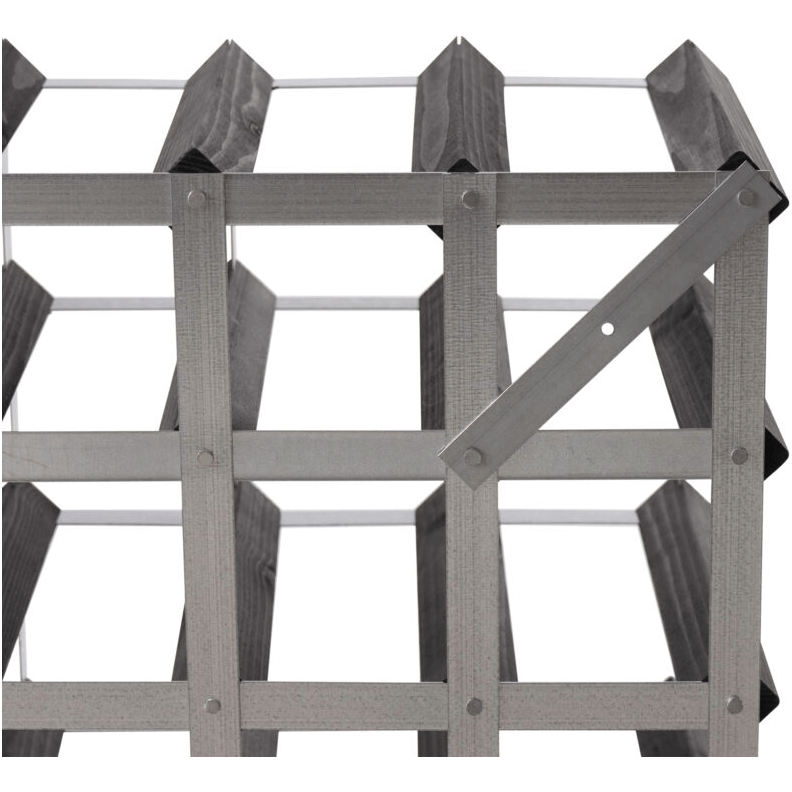 Traditional Wine Racks Vinställ Påbyggnadsbart 90 Flaskor Black Ash