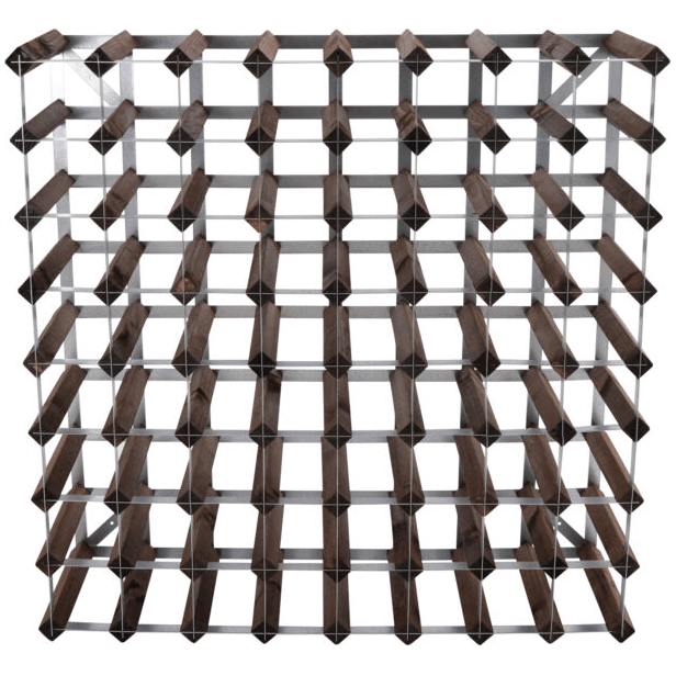 Traditional Wine Racks Vinställ Påbyggnadsbart 72 Flaskor Mörk Ek