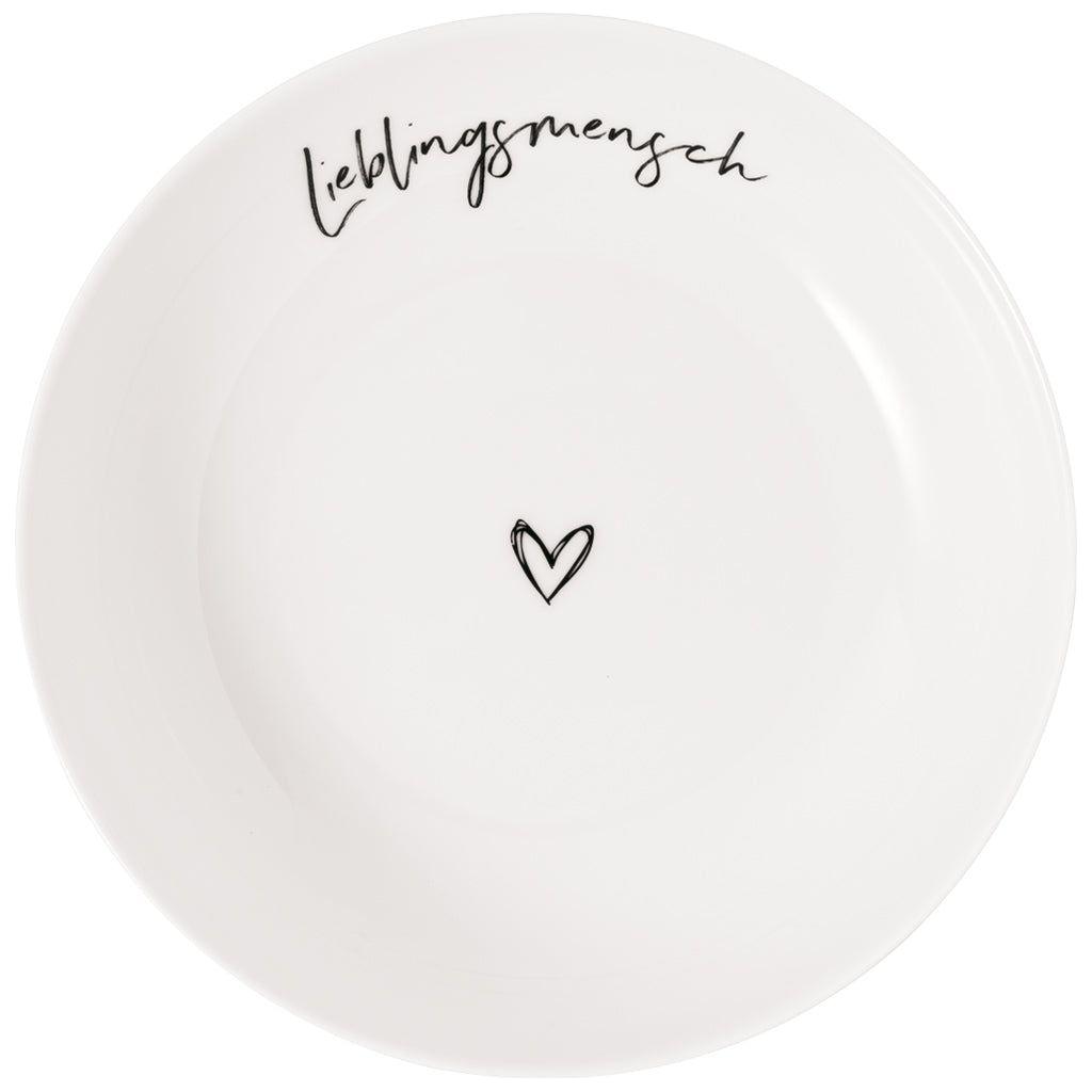 Villeroy & Boch Statement Skål platt Lieblingsmensch 187 mm