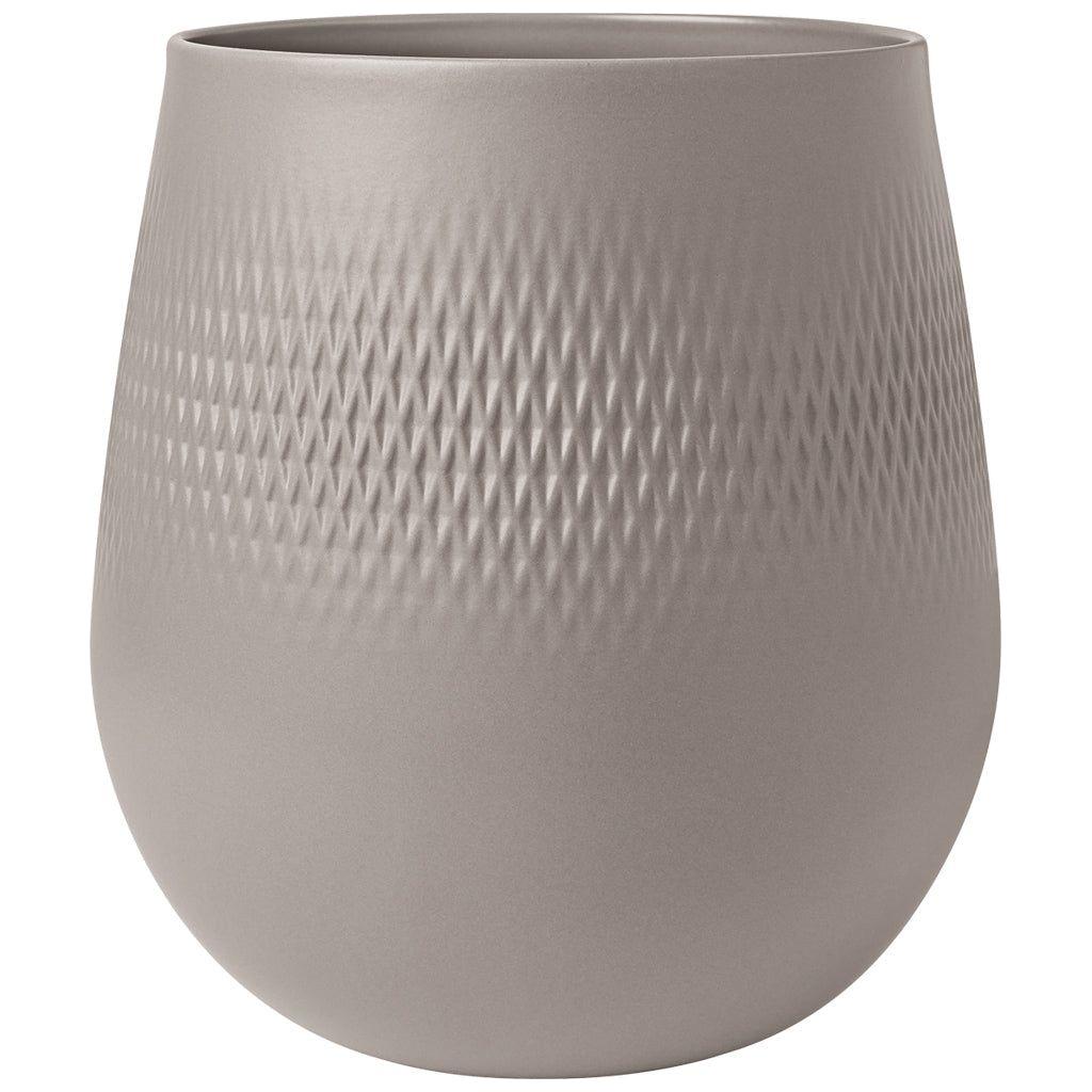 Villeroy & Boch Manufacture Collier taupe Fyrkantig stor vas