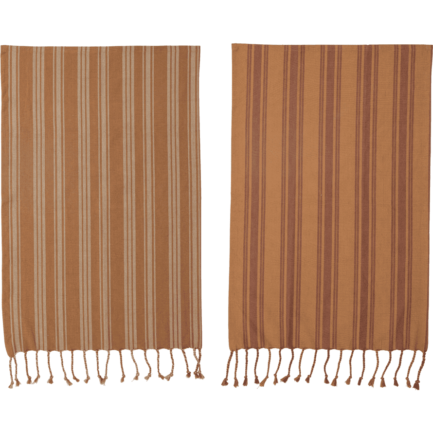 Bloomingville Elyza Kökshandduk Brun Bomull 2 Delar