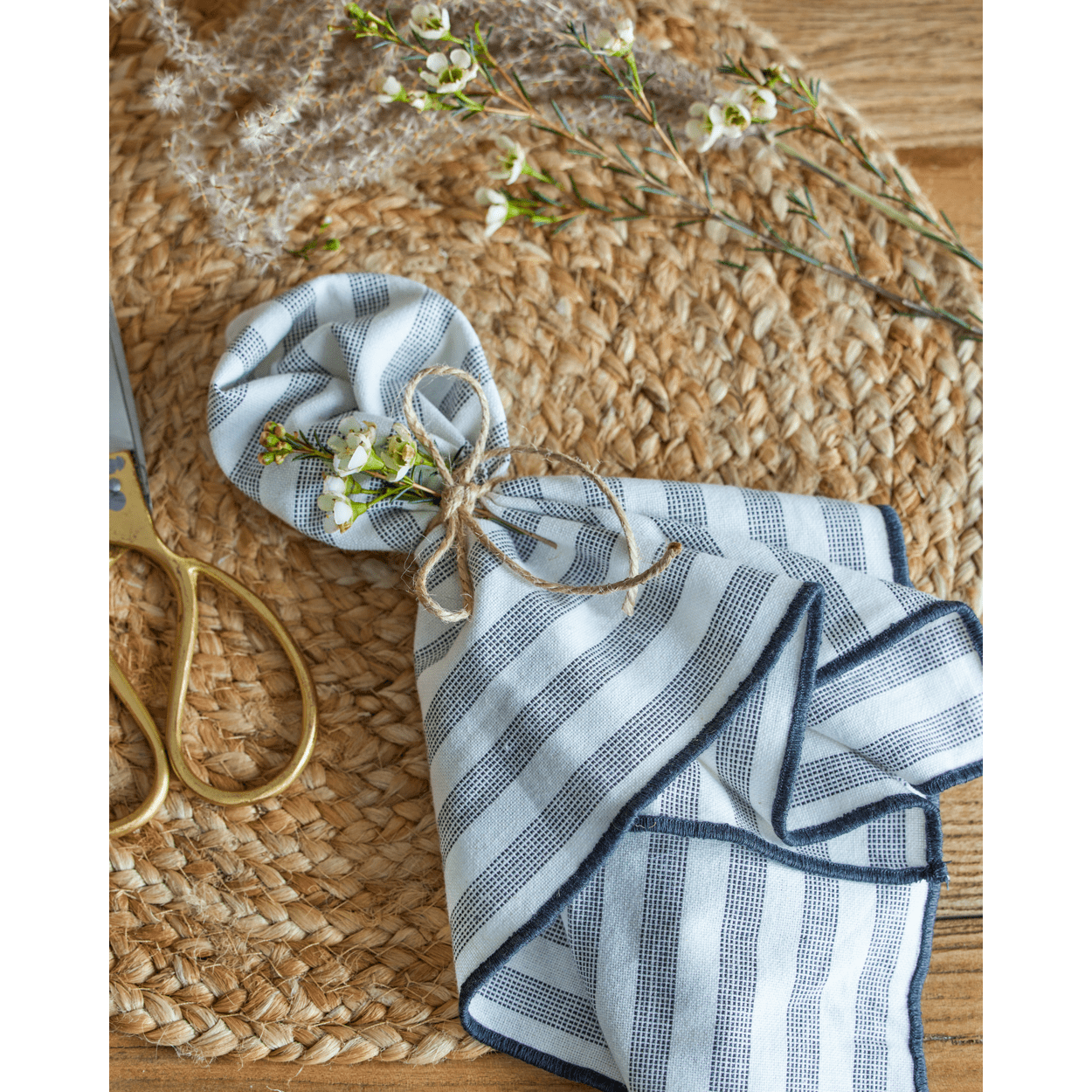 Bloomingville Eleonora Servett Vit Bomull Set 4 Pack
