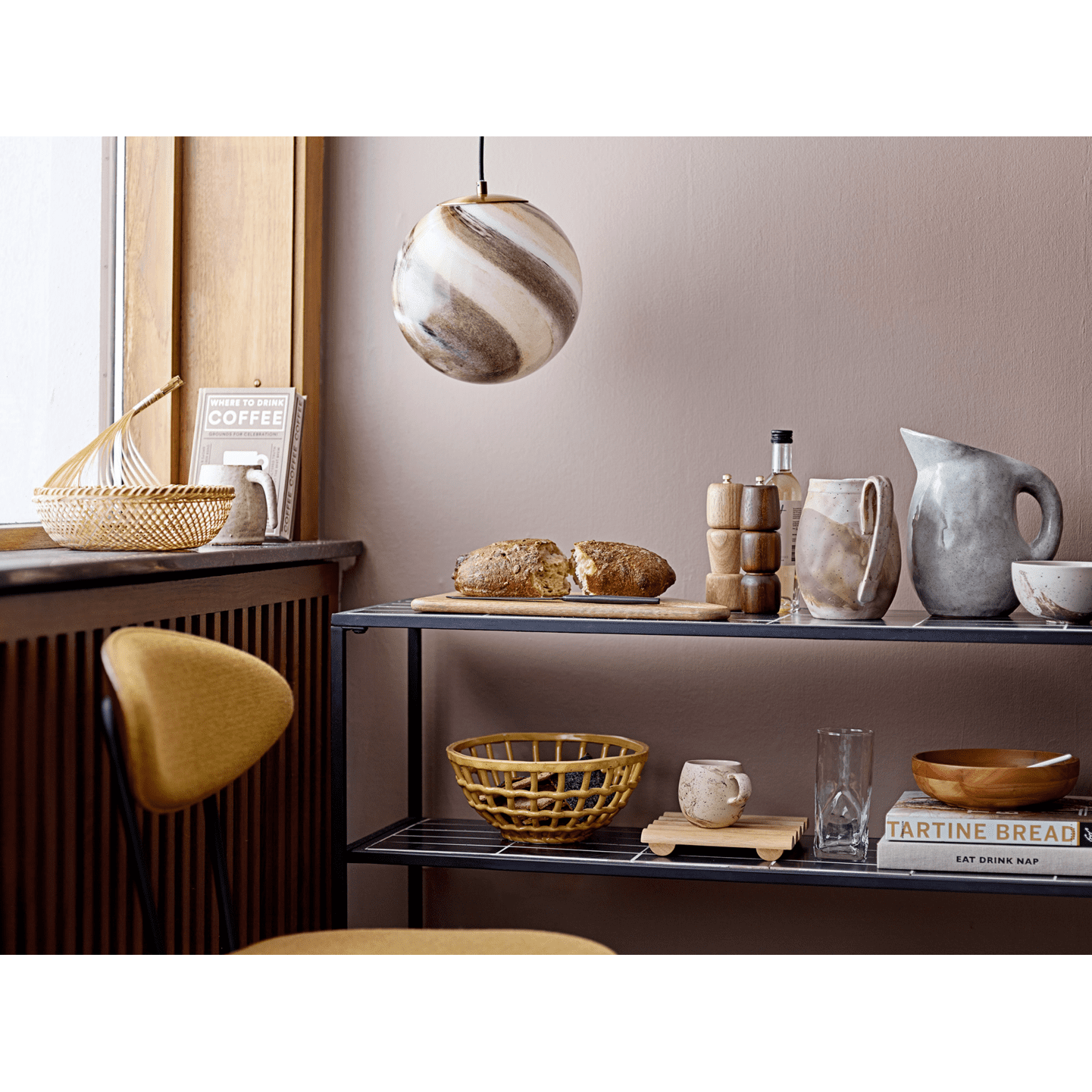 Bloomingville Sabri Salt- och Pepparkvarn Natur/Brun 2 Pack