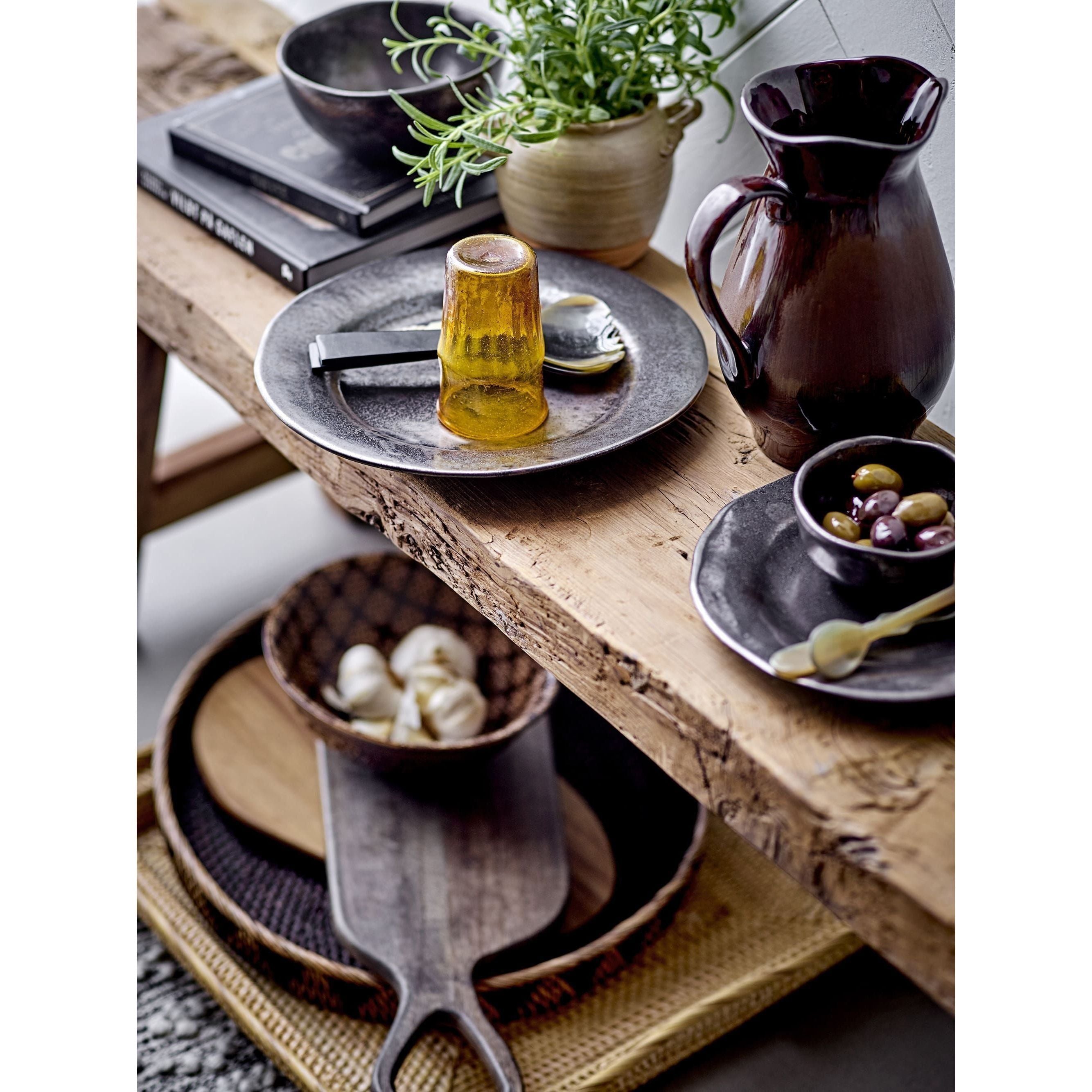 Bloomingville Linne Skål Mässing Stengods Ø15 cm