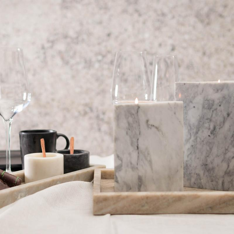 Stiernholm Marmaros Fat Fyrkant Beige