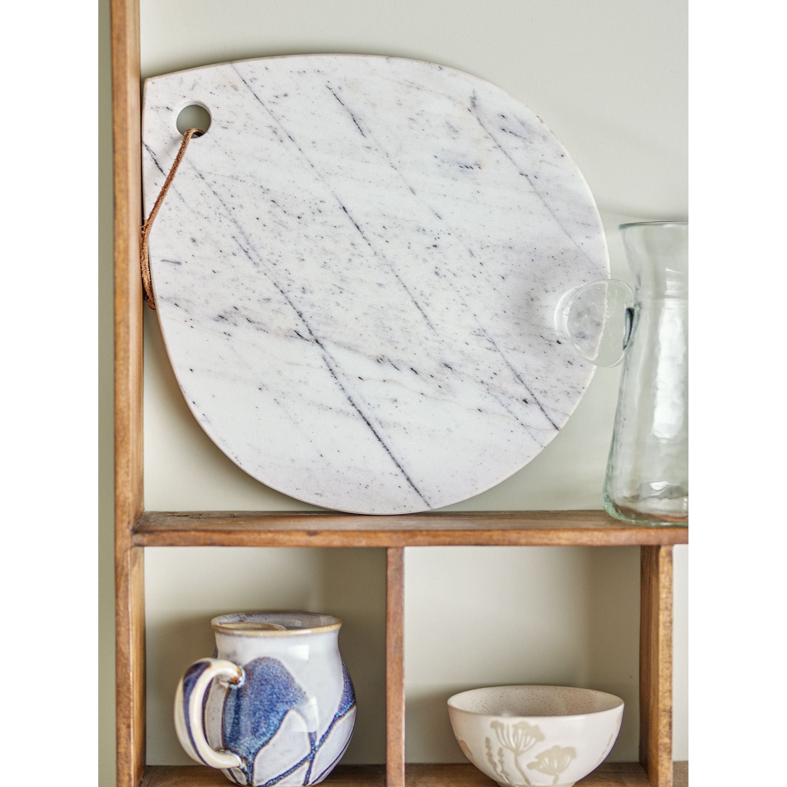 Bloomingville Maiko Skärbräda Vit Marmor 35,5x30,5 cm (OKT)