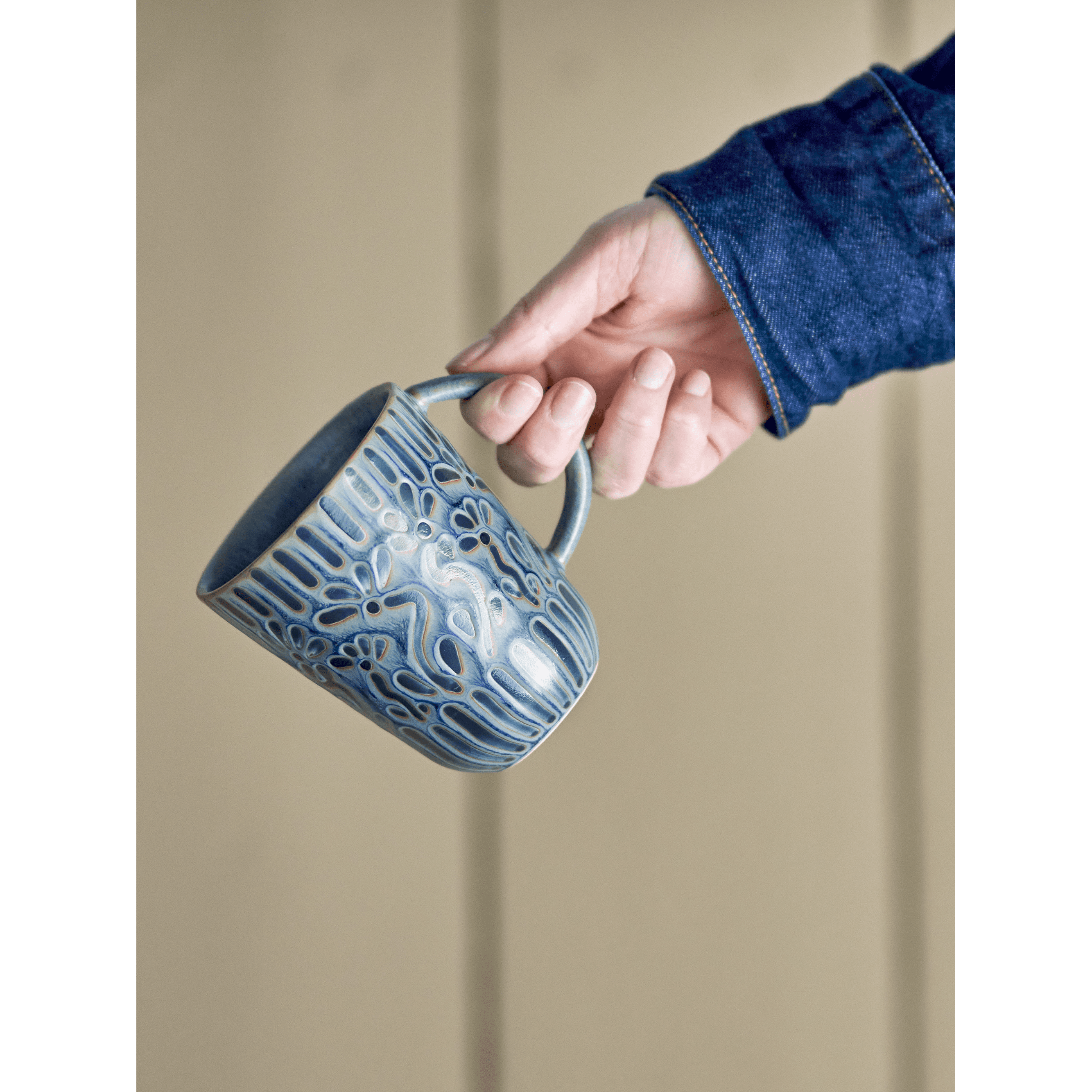 Bloomingville Samsin Mugg Blå Stengods 15 cl (SEP)