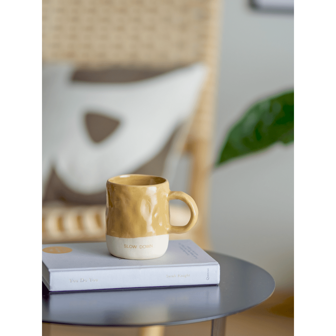 Bloomingville Neo Mugg Gul Stengods 33,5 cl