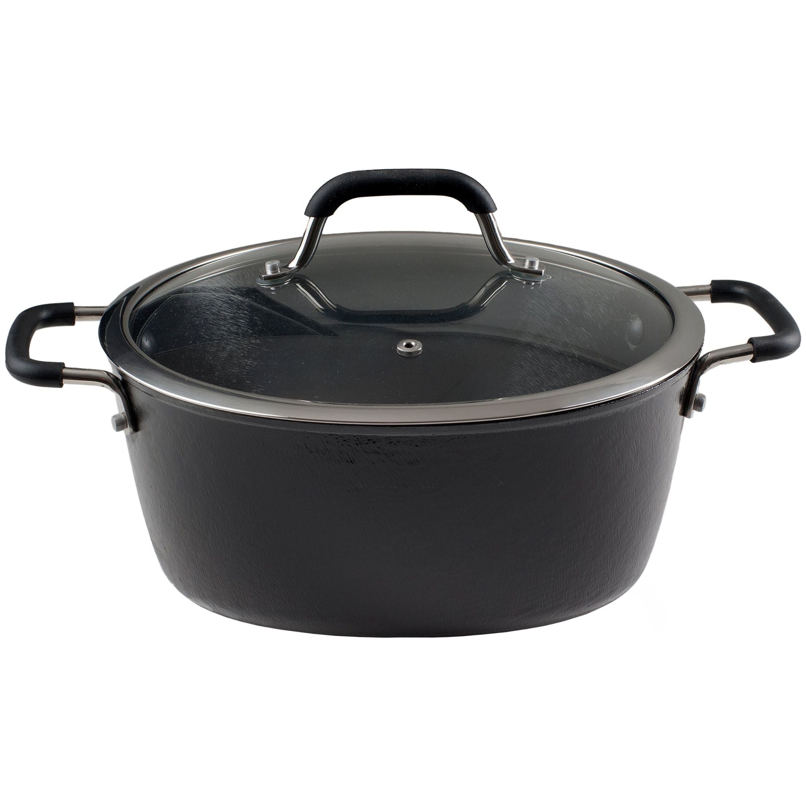 Ronneby Bruk Stekgryta 7 L, Med Glaslock Stål/Silikon Ø28cm