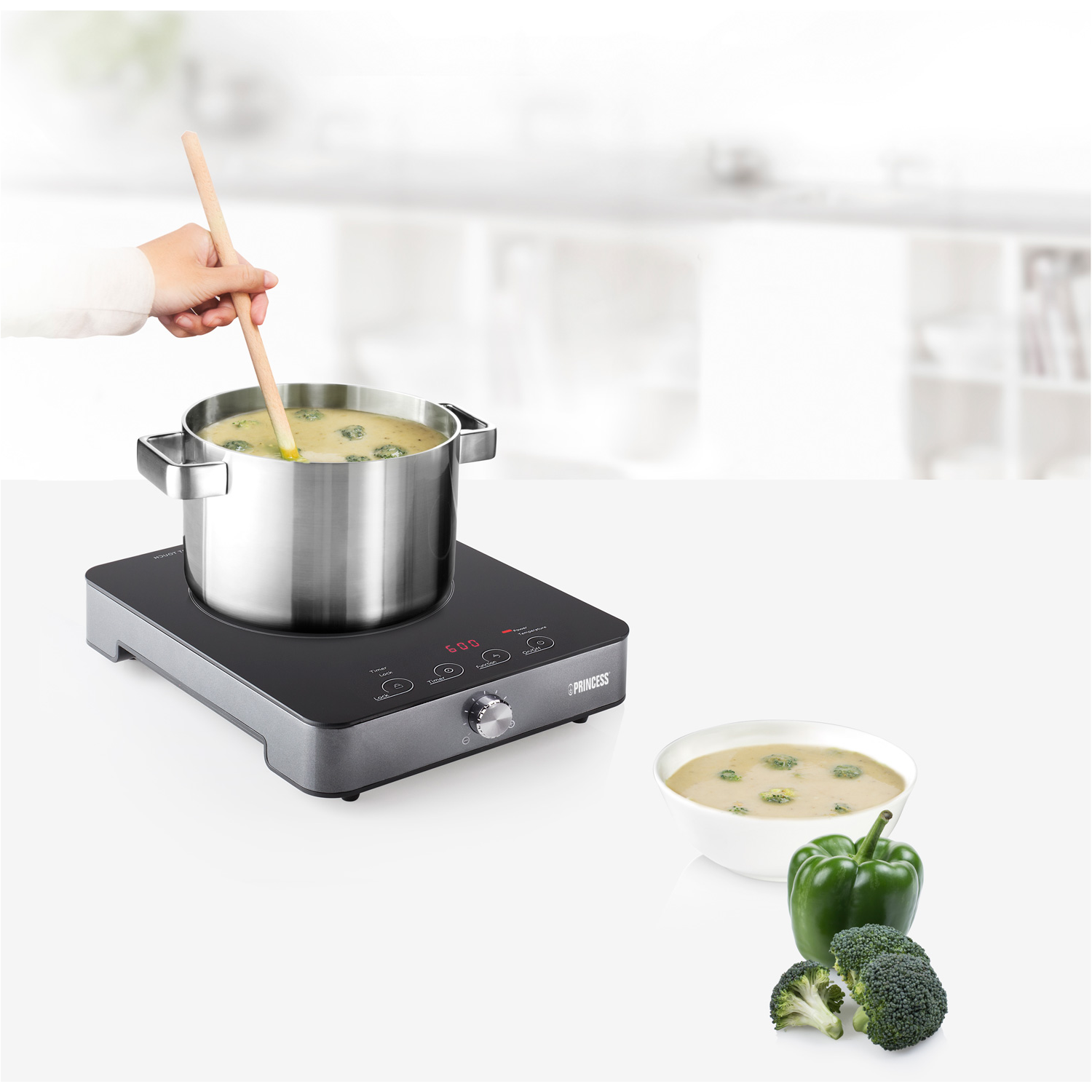 Princess Induktionsplatta Digital Singel