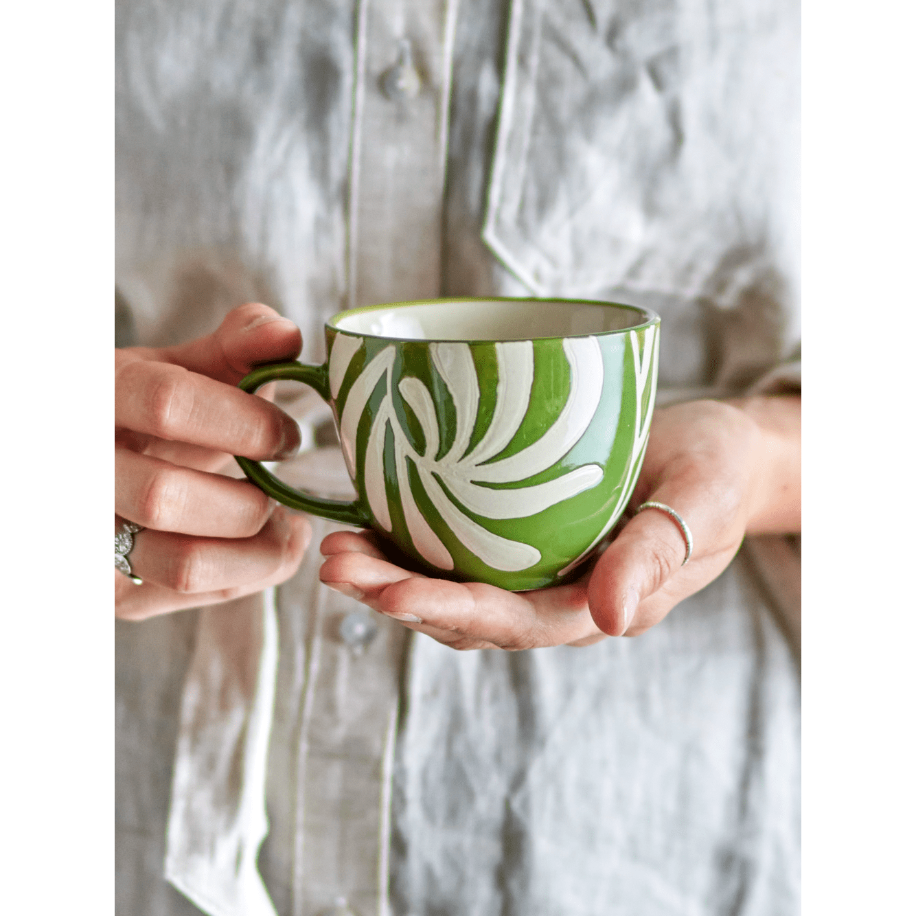 Bloomingville Heikki Kopp Grön I Stengods 24 cl