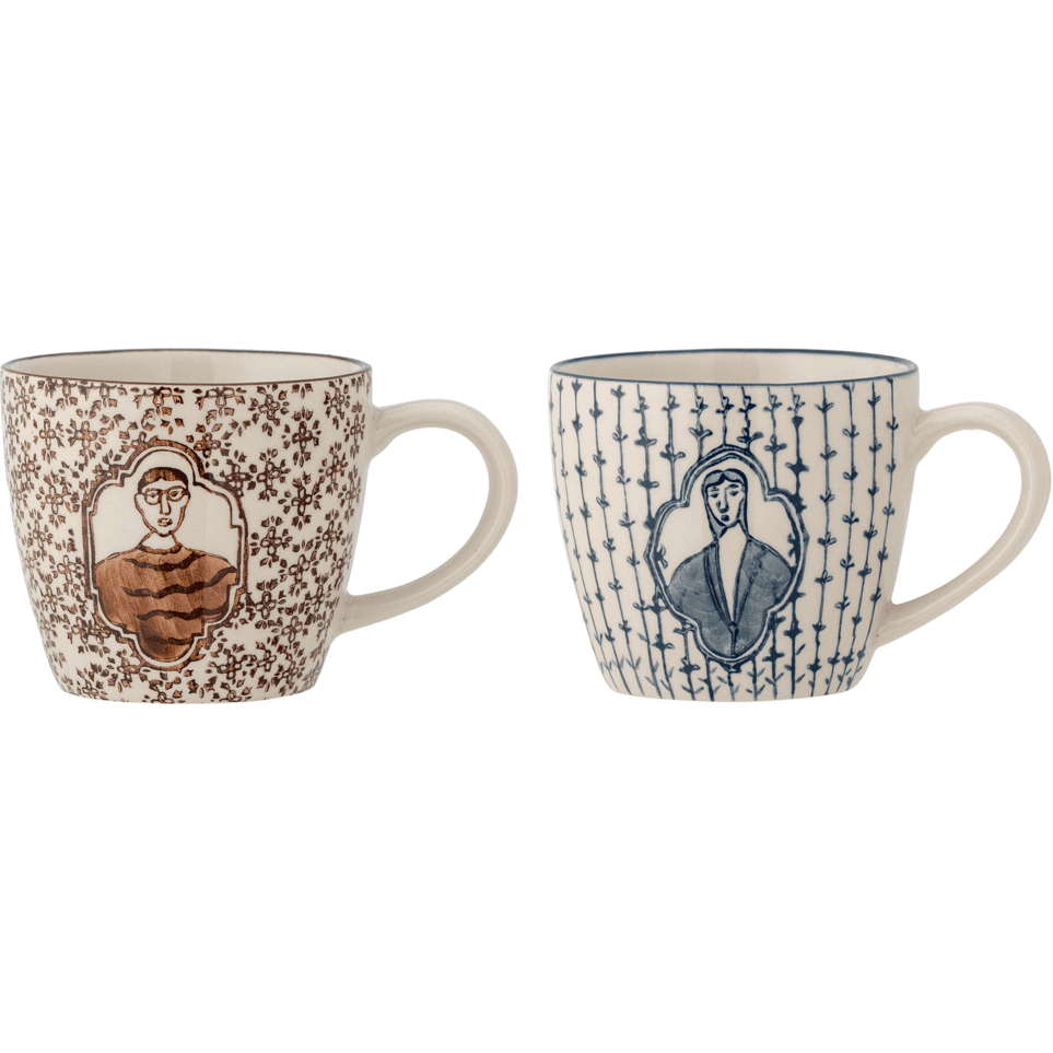 Bloomingville Tonia Kopp Blå Stengods 2 Pack 20 cl