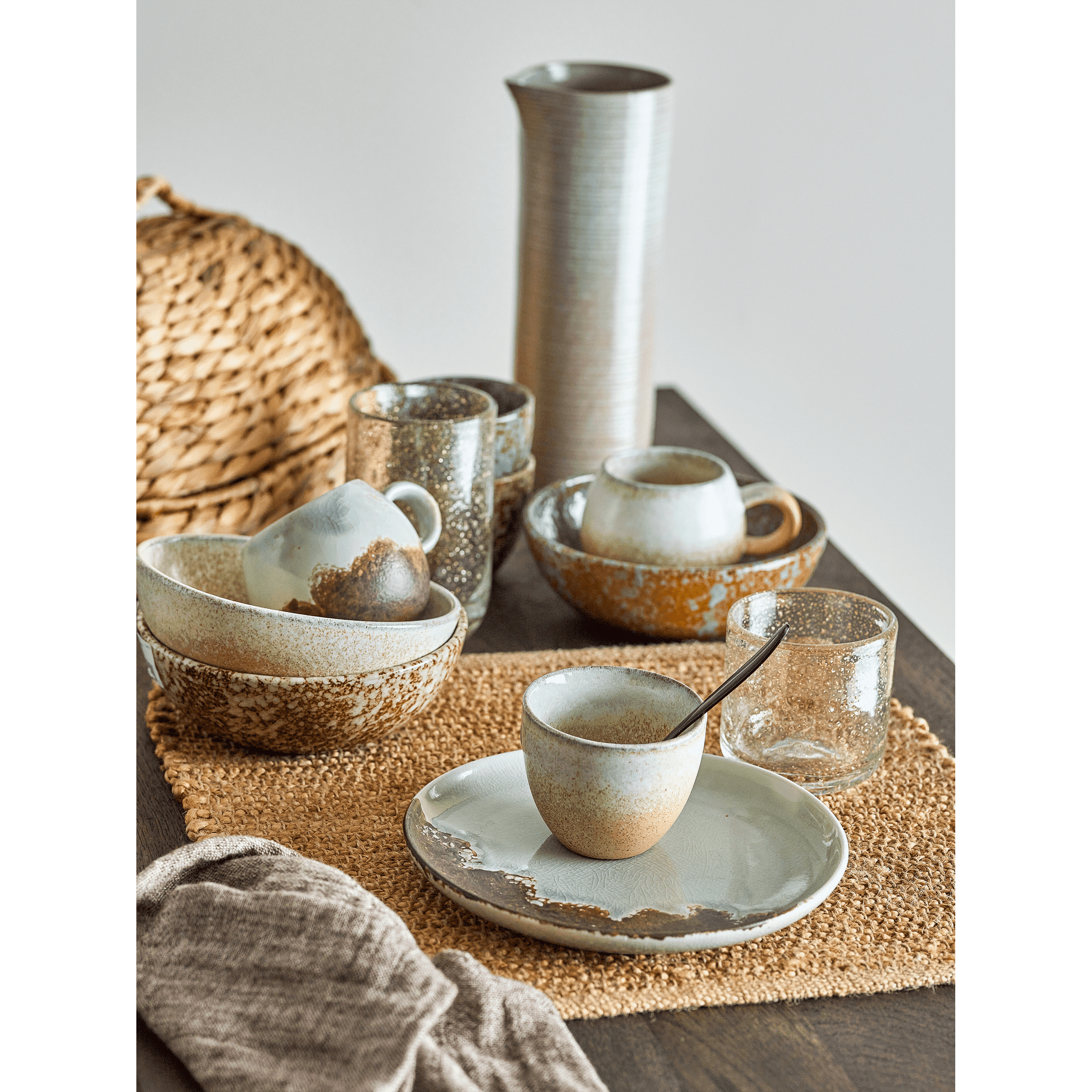 Bloomingville Paula Frukostservis Brun Stengods