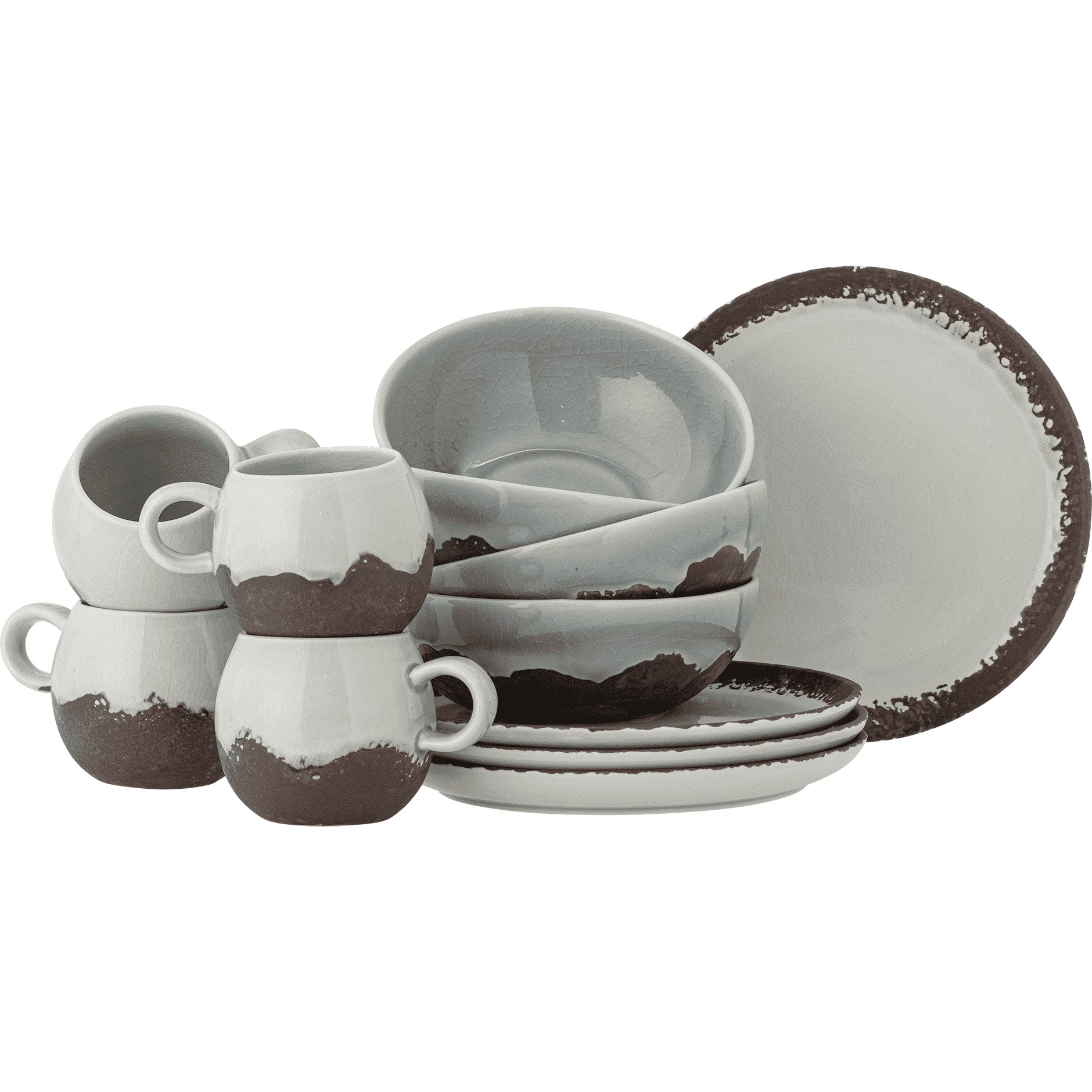 Bloomingville Paula Frukostservis Brun Stengods