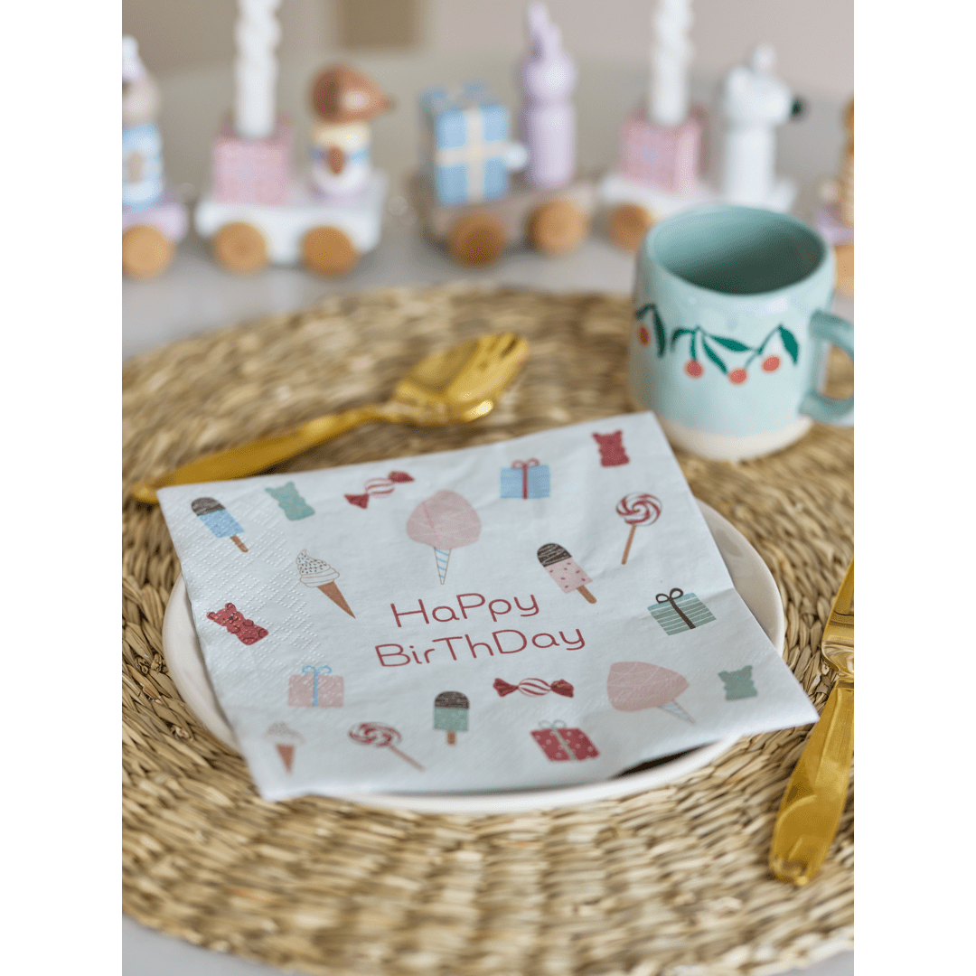 Bloomingville MINI Sweets Servett Ros FSC Mix Papper