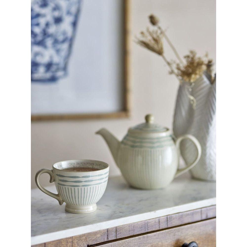 Bloomingville Maple Mugg Blå Stengods 42 cl
