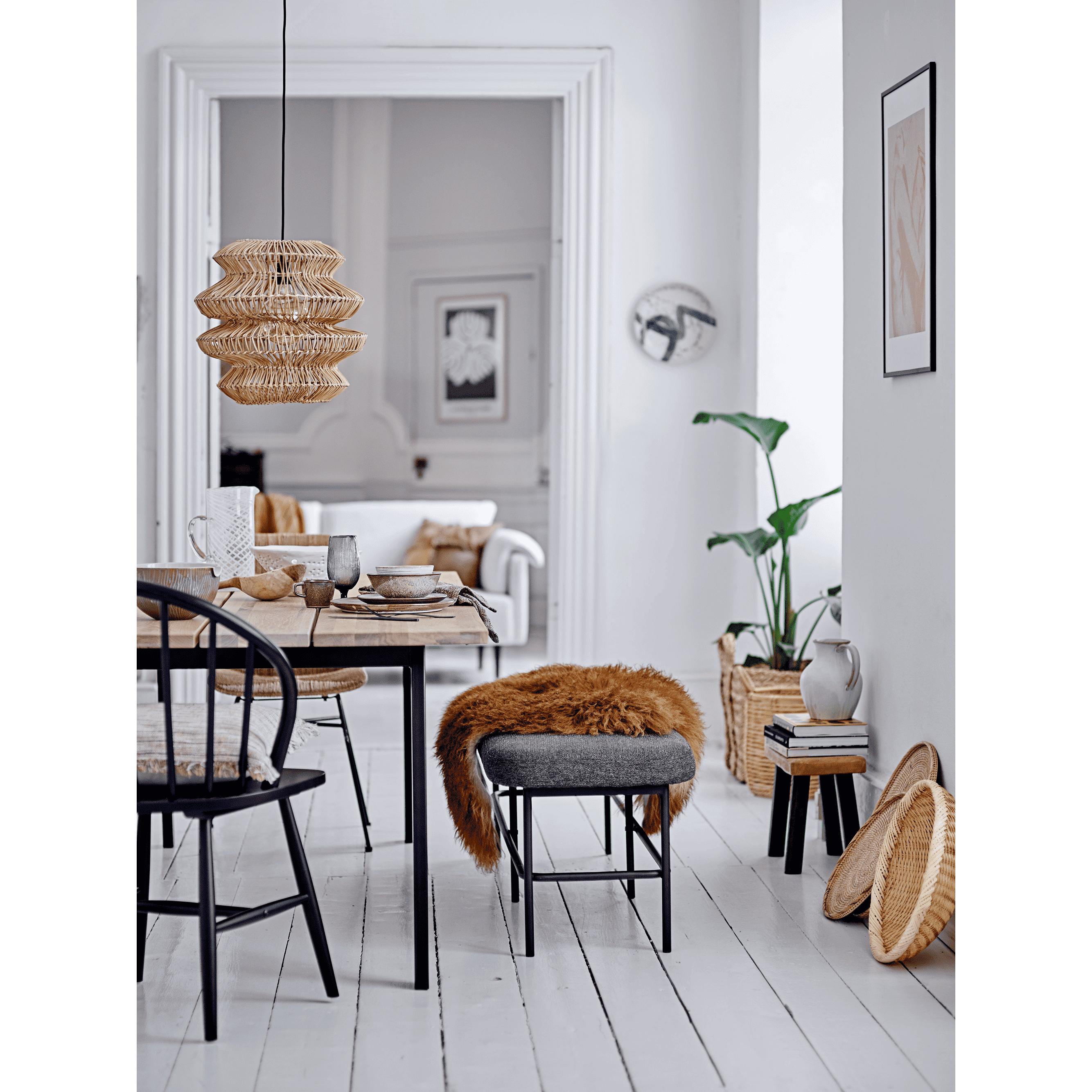 Bloomingville Sakhi Kanna Glas Vit 26 cm