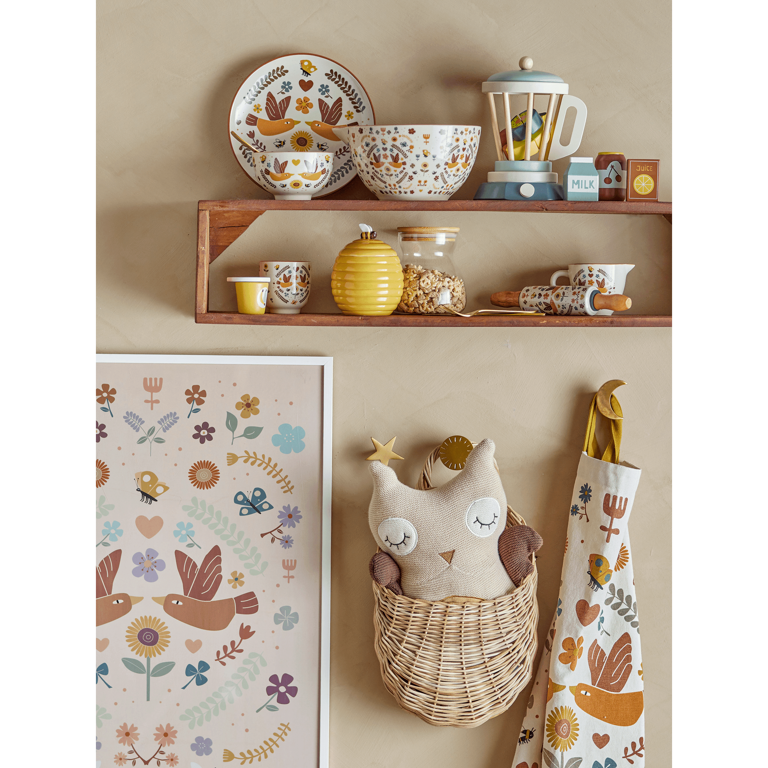 Bloomingville MINI Bryn Bordsservis Natur Stengods
