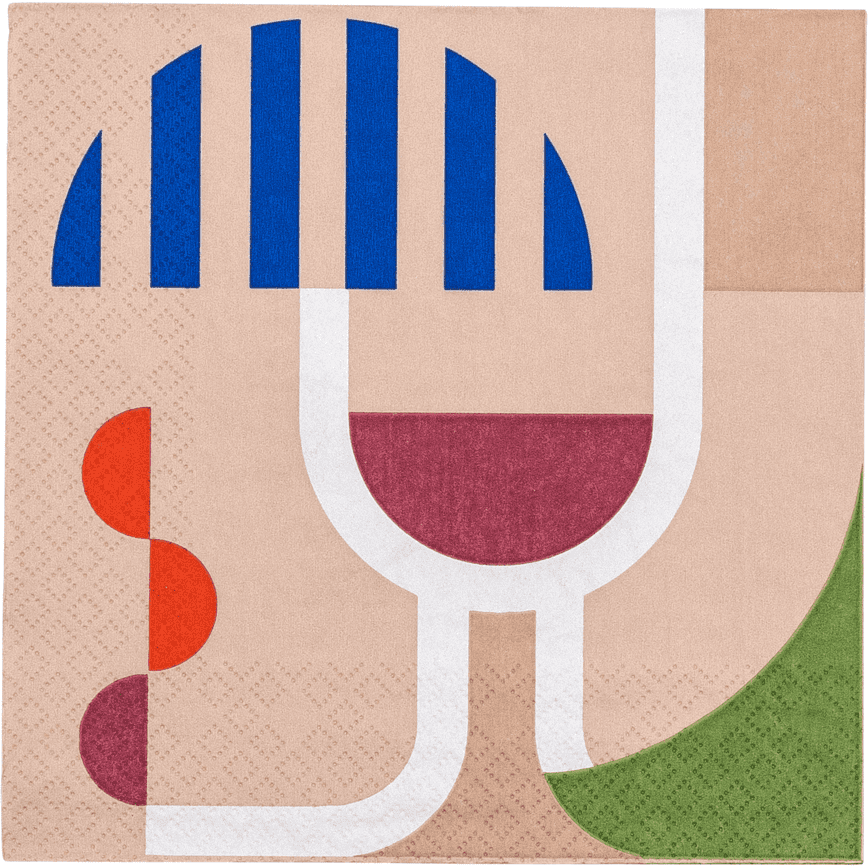 Bloomingville Vin Servett Blå FSC Mix Papper