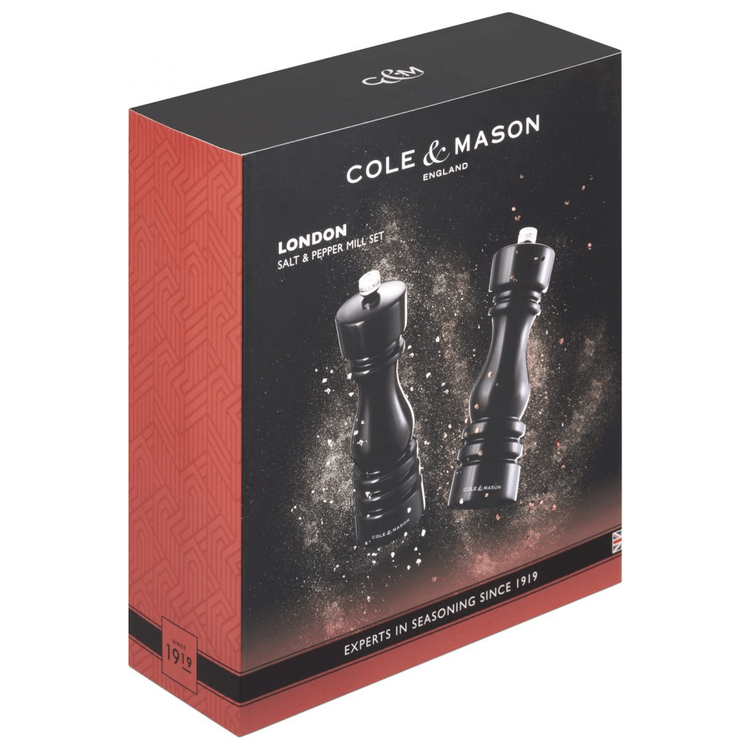 Cole & Mason London Salt- och Pepparkvarnset Svart 18 cm