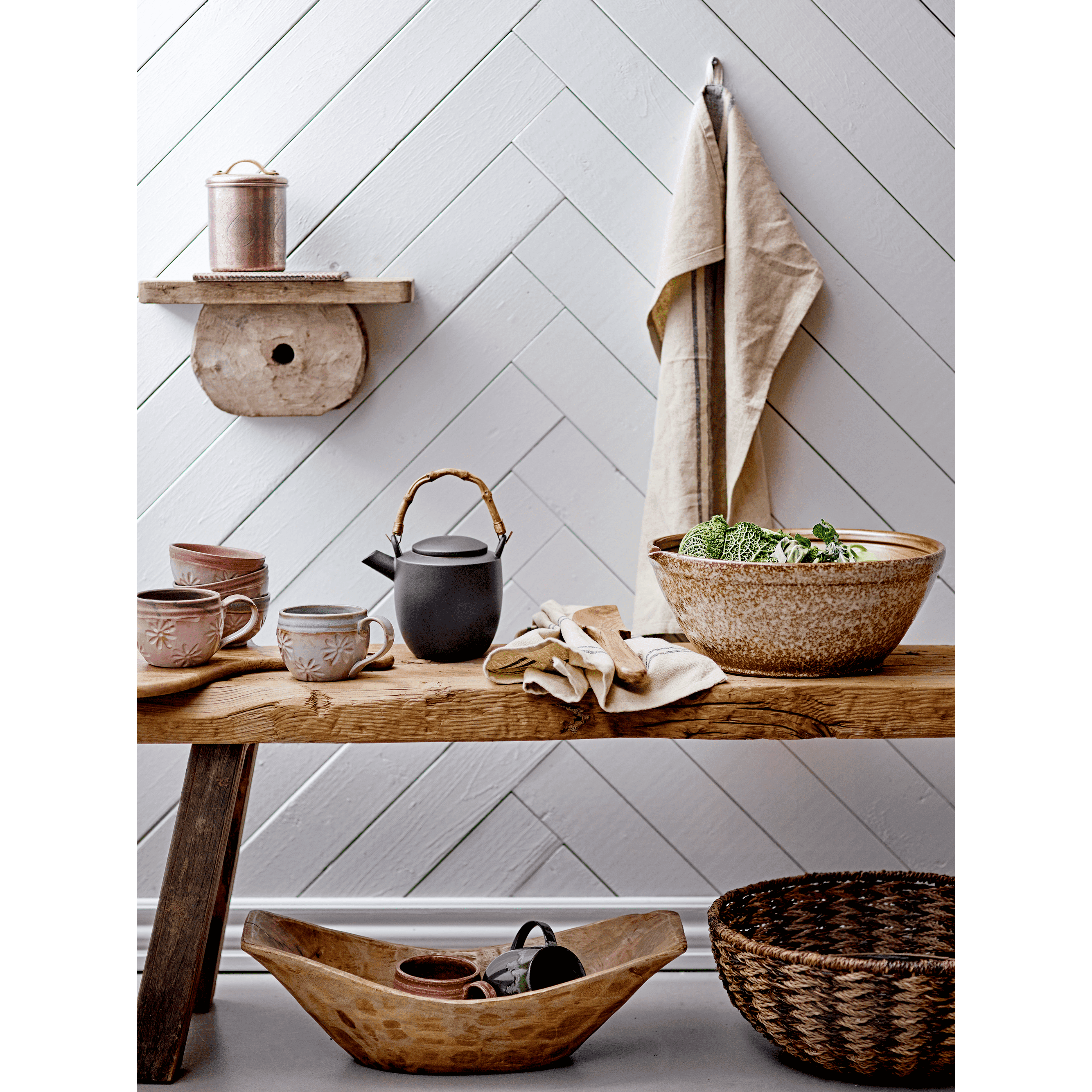 Bloomingville Saralin Burk m/Lock Koppar Rostfritt Stål