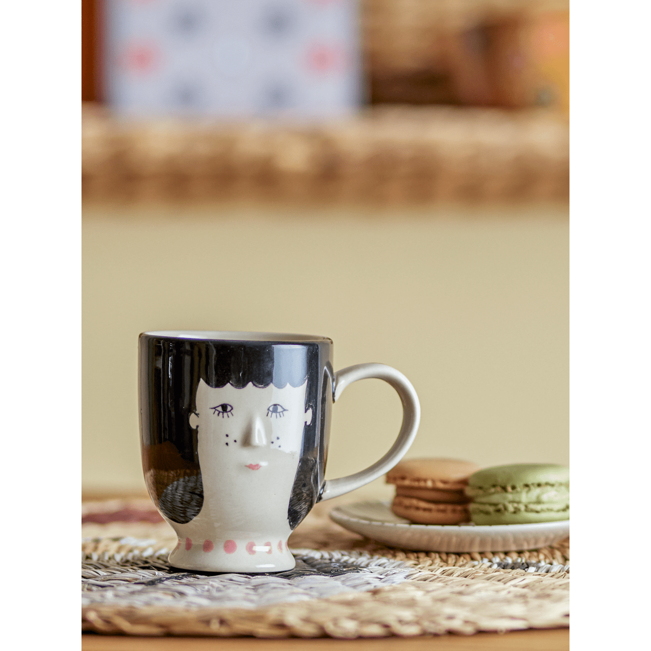 Bloomingville Carolin Kopp Svart I Stengods 17 cl