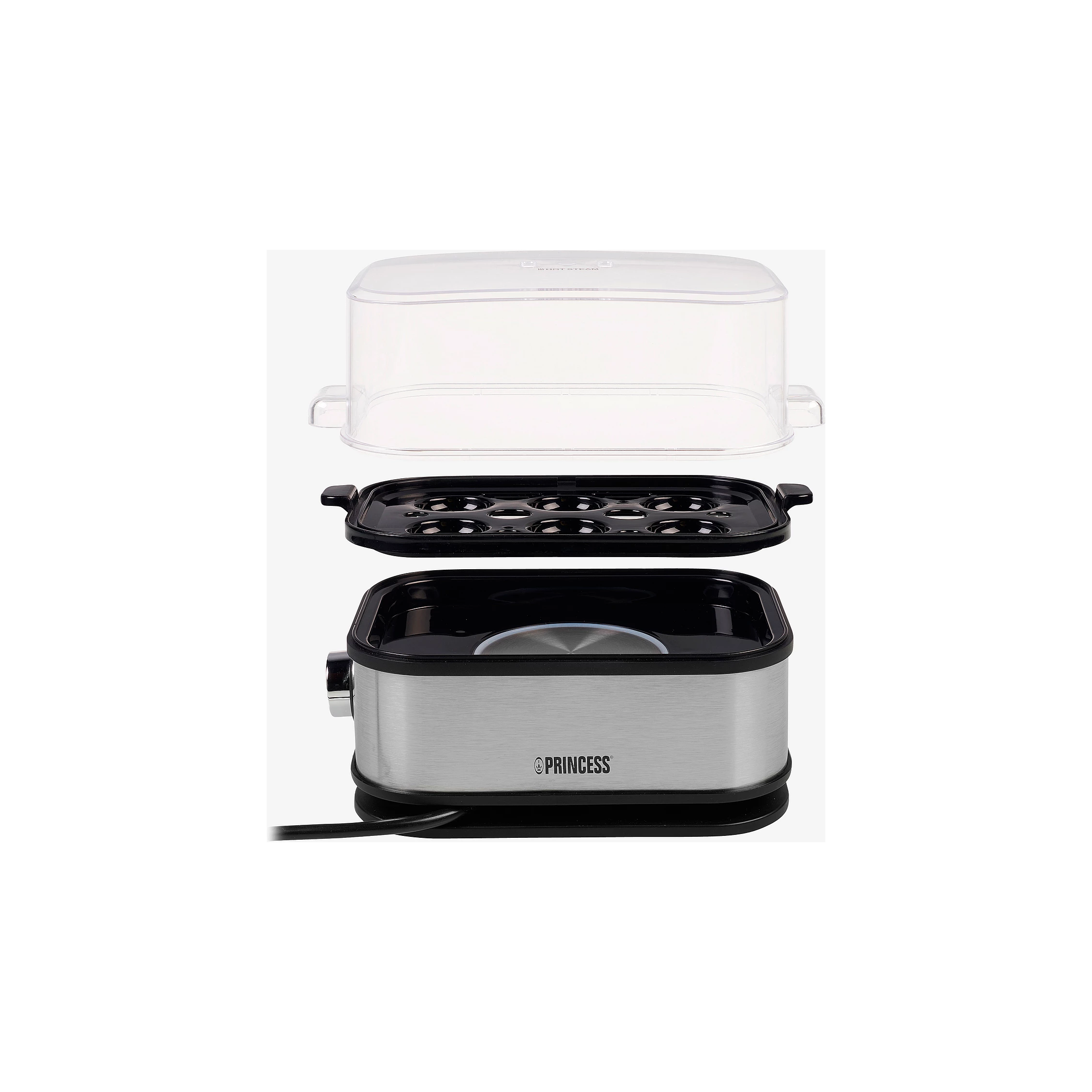 Princess Äggkokare 6ägg 400Watt Rostfritt stål