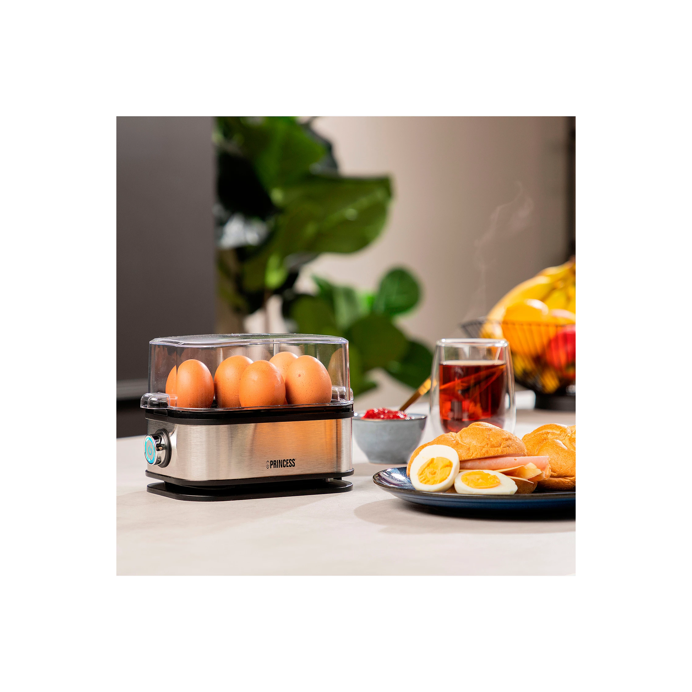 Princess Äggkokare 6ägg 400Watt Rostfritt stål