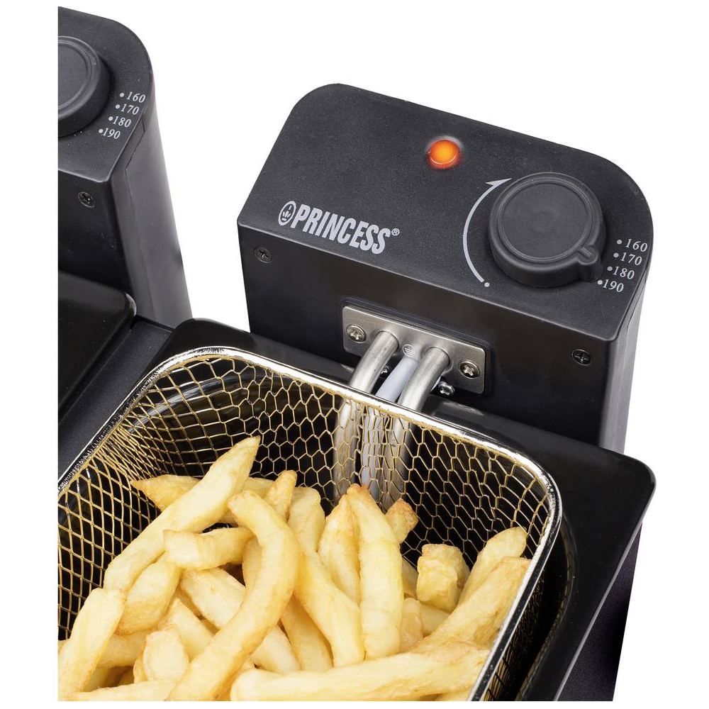 Princess Fritös Dubbel 2x3L 2x1800W Svart
