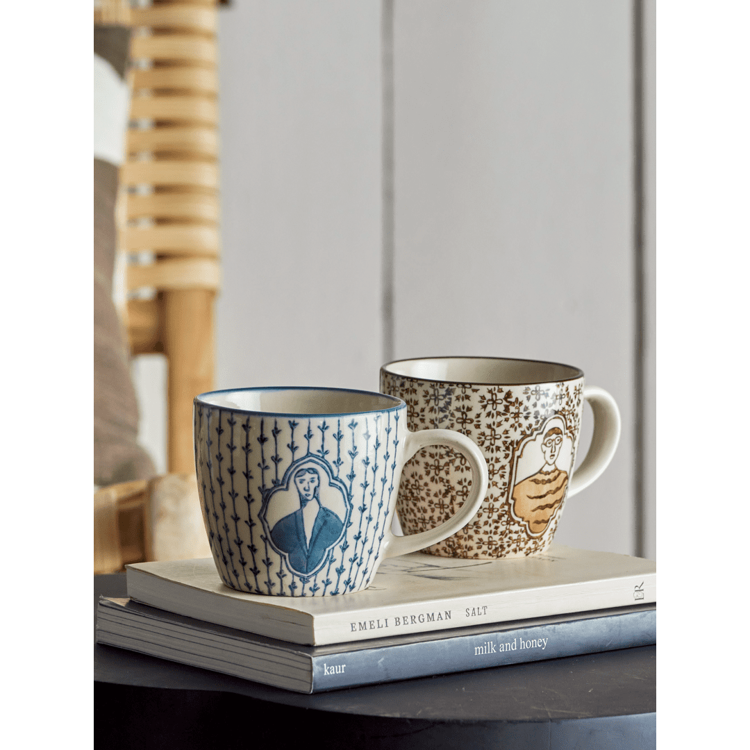 Bloomingville Tonia Kopp Blå Stengods 2 Pack 20 cl