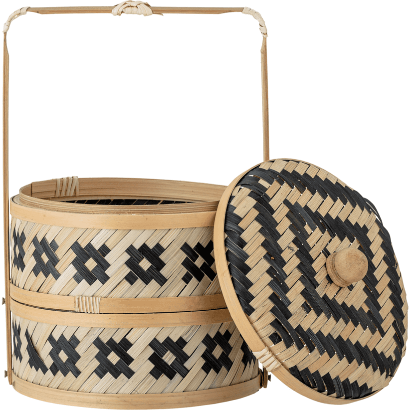 Bloomingville Nian Korg Med Lock Svart Sjögräs Ø20 cm