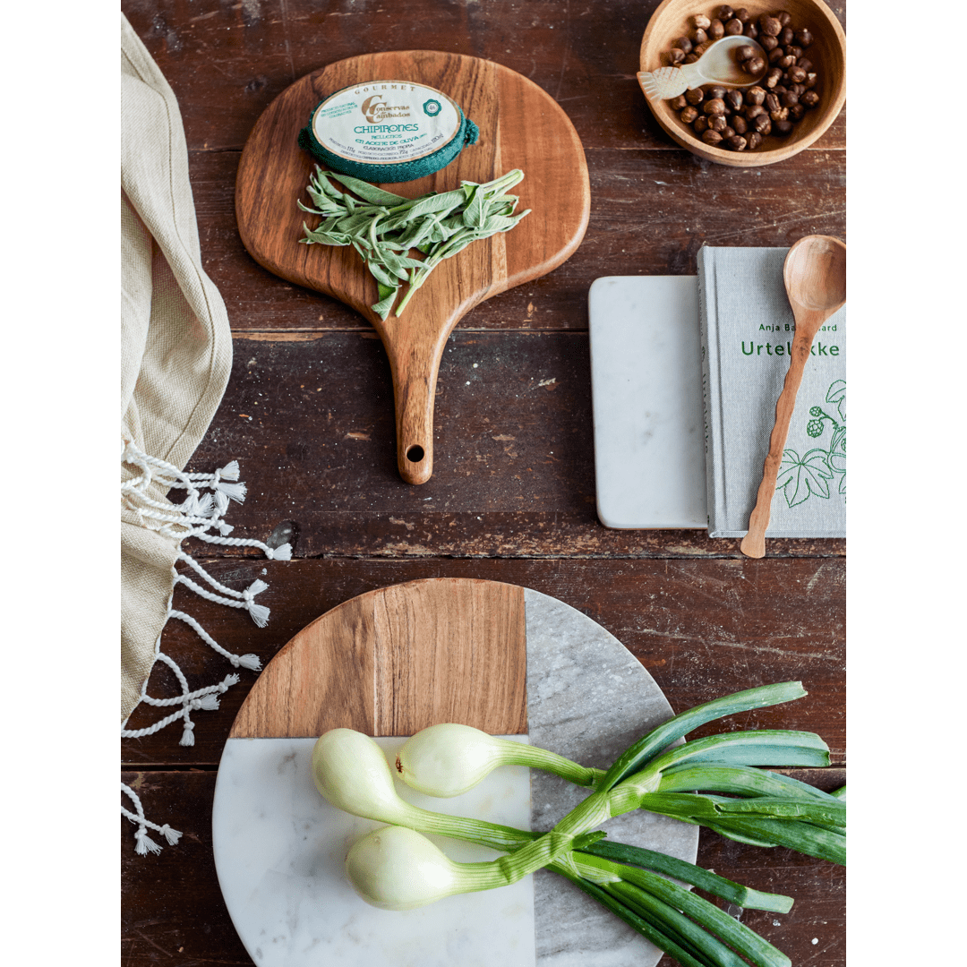 Bloomingville Olly Kakfat Vit Marmor Ø30,5 cm