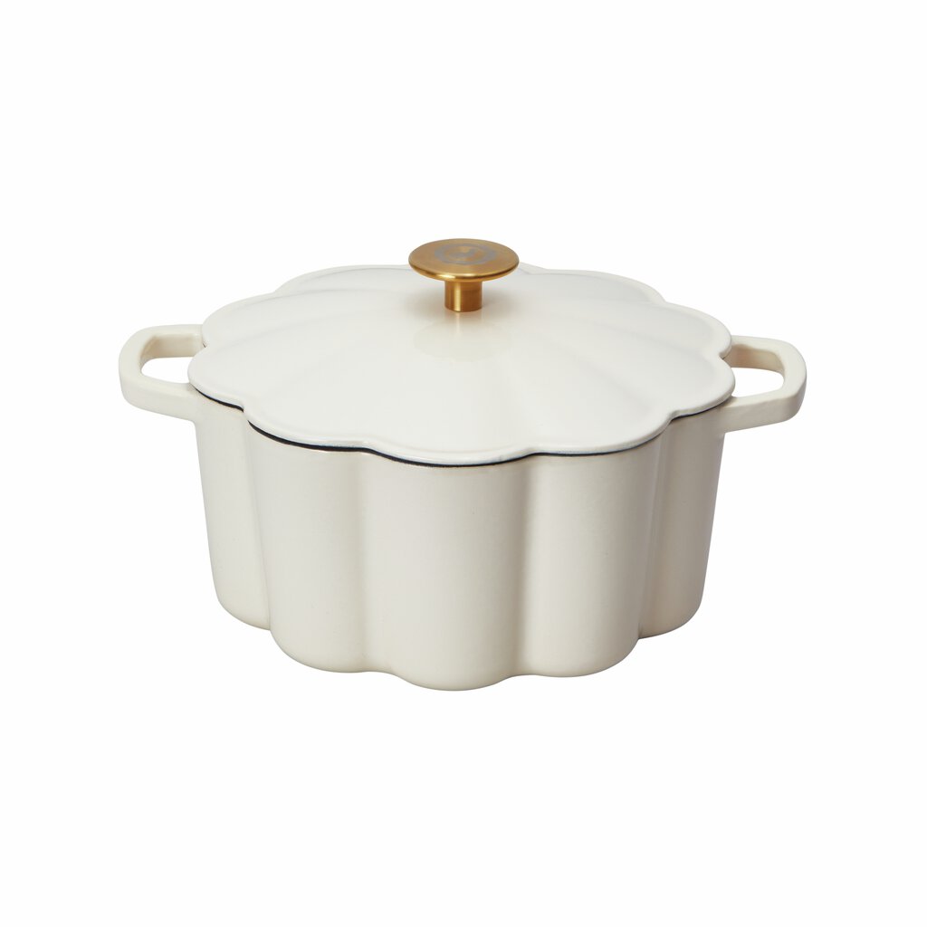 Anders Petter Stenfors gjutjärnsgryta 4,2 L blomma kräm