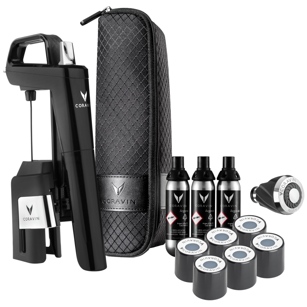Coravin Timeless Six+ Vinkonserveringssystem 12 delar Svart