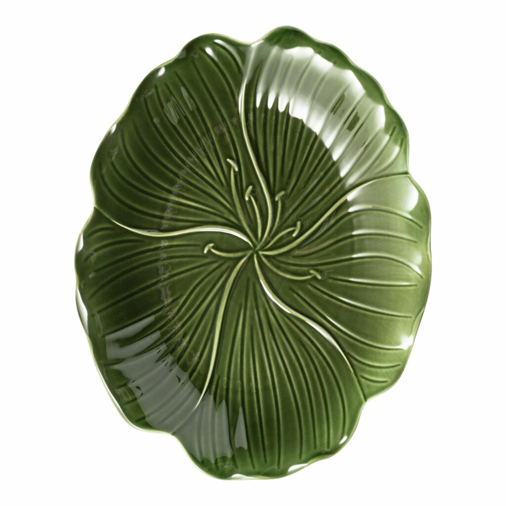 Stiernholm Flora serveringsfat 43x34 cm grön