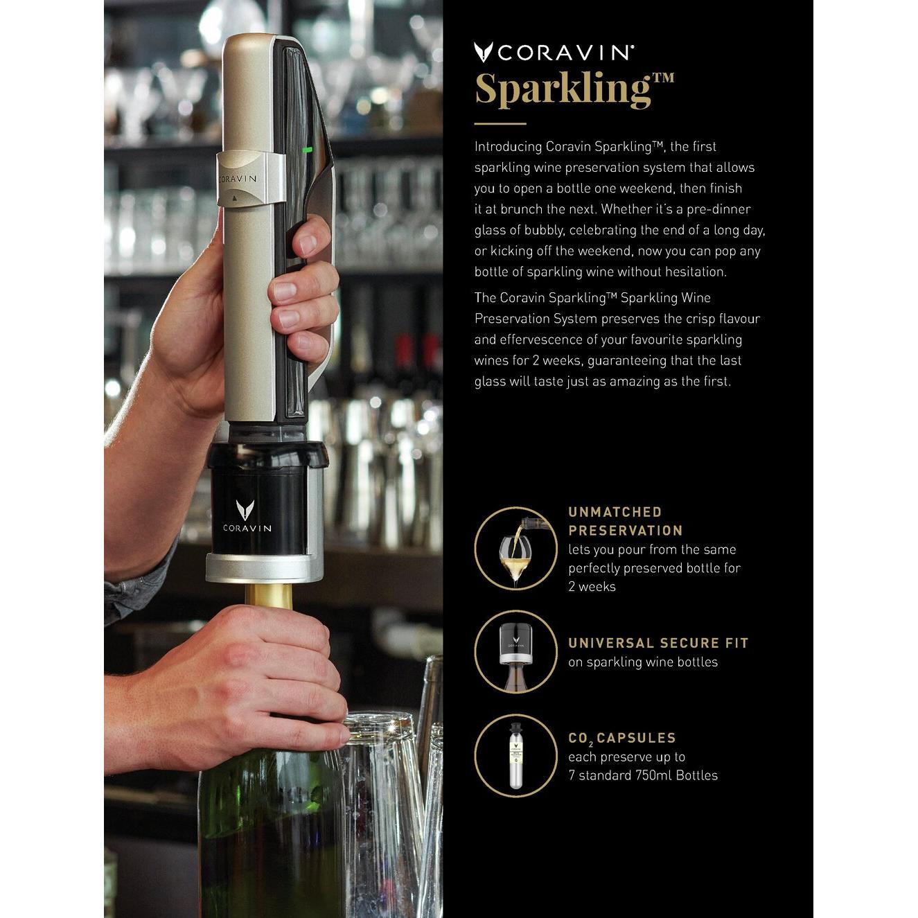 Coravin Sparkling vinkonserveringssystem 7 delar