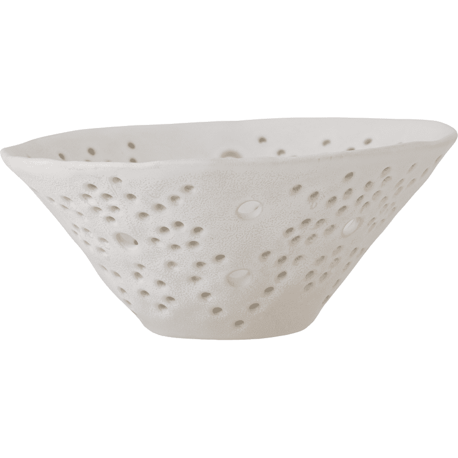 Bloomingville Dalena Dekorationsskål Vit Stengods Ø30 cm