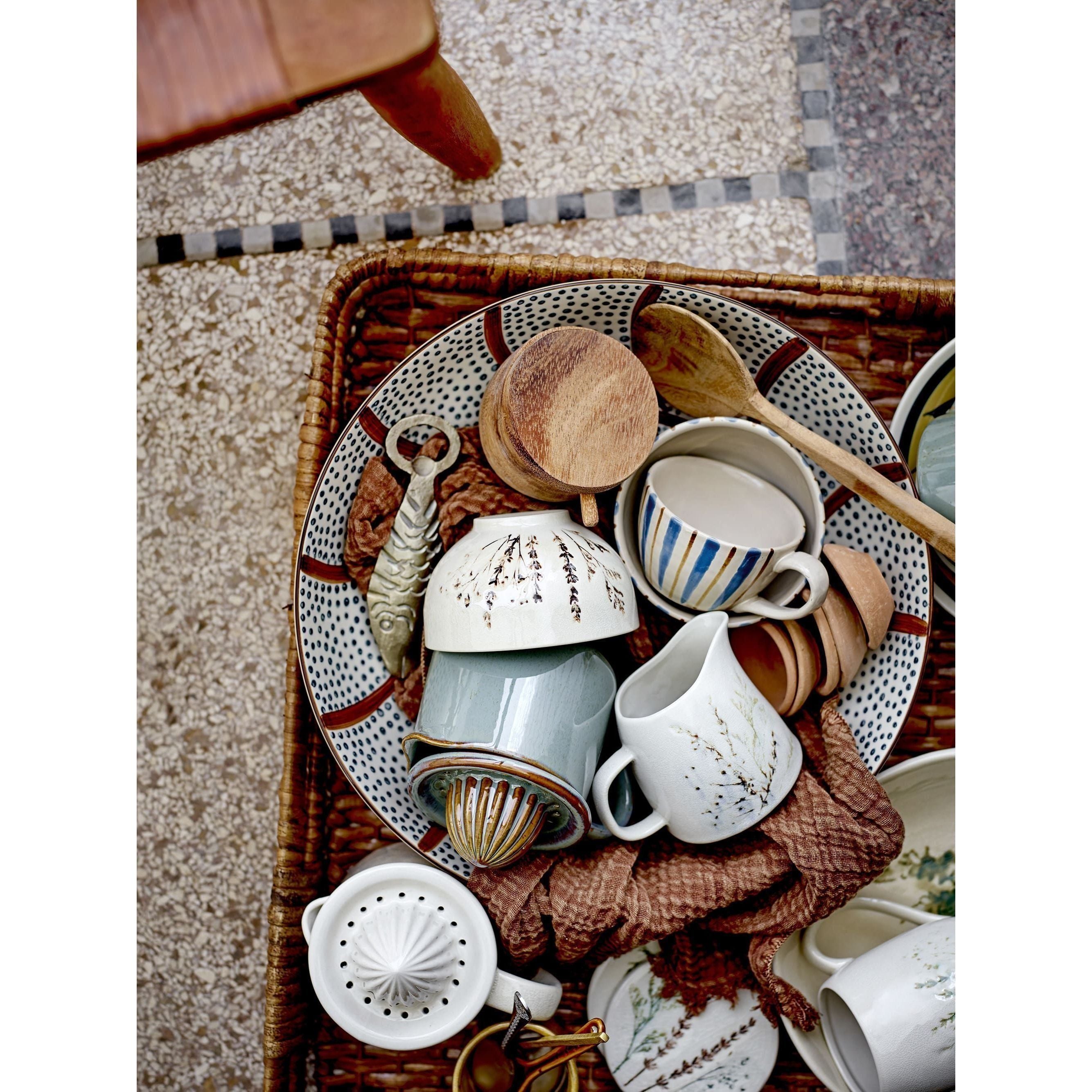 Bloomingville Bea Servisset Natur Stengods Set om 12 delar