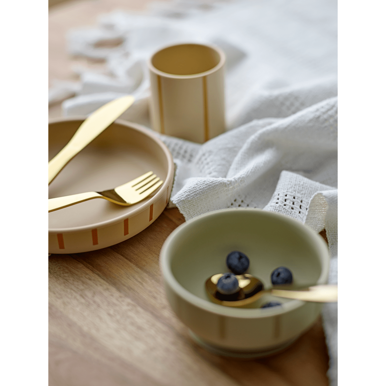 Bloomingville Levi Barnservisset Grön Silikon 3 Delar