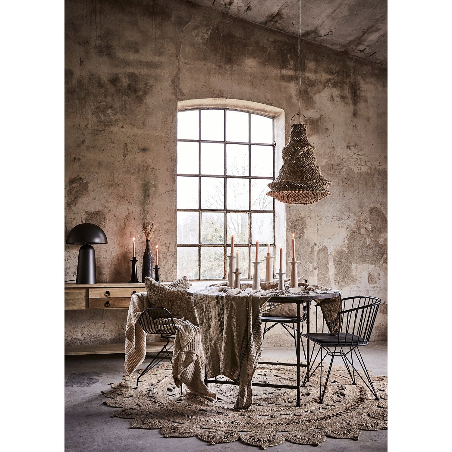 Affari of Sweden FUNGI Bordslampa L, Mörkgrå