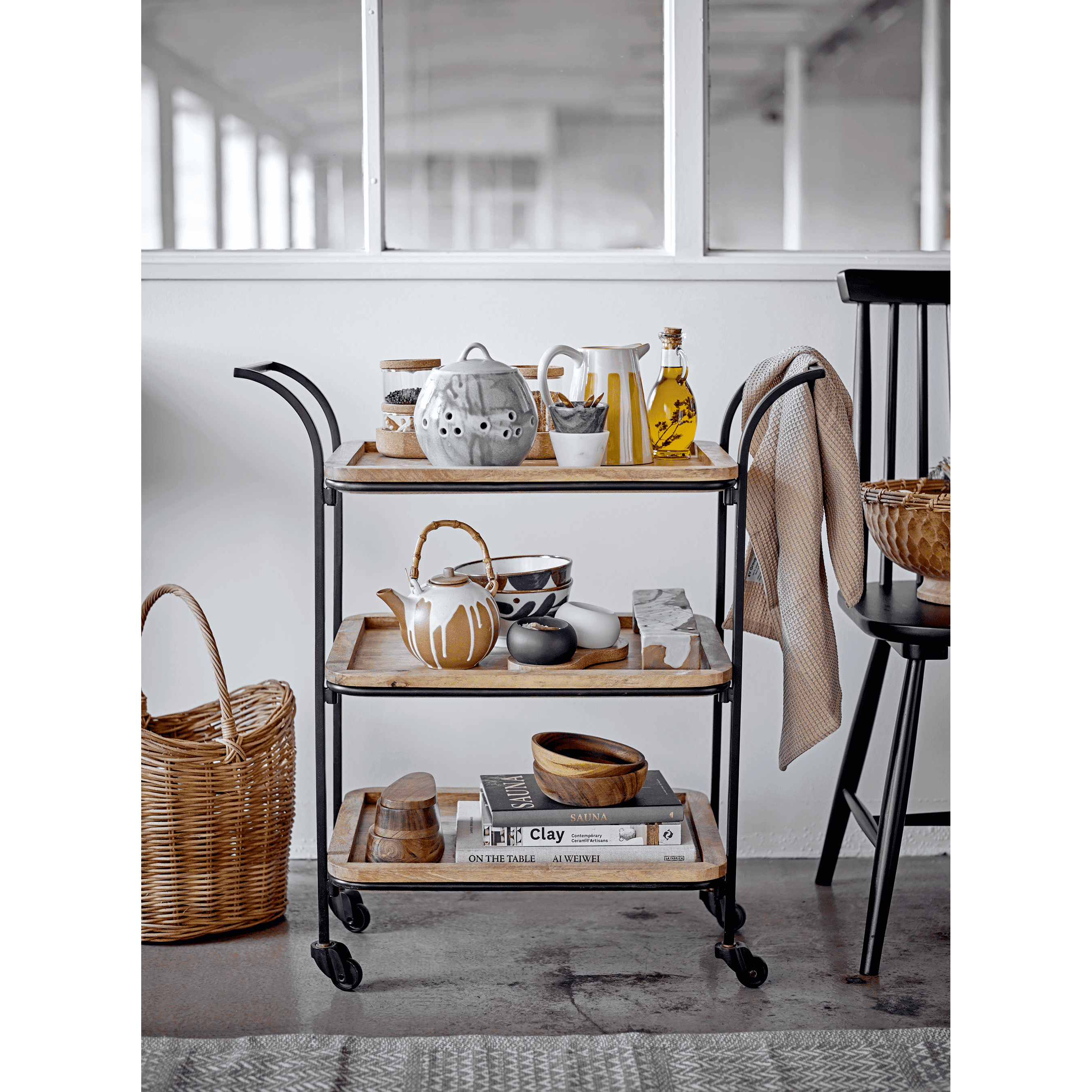 Bloomingville Petal Burk Med Lock Blå Stengods