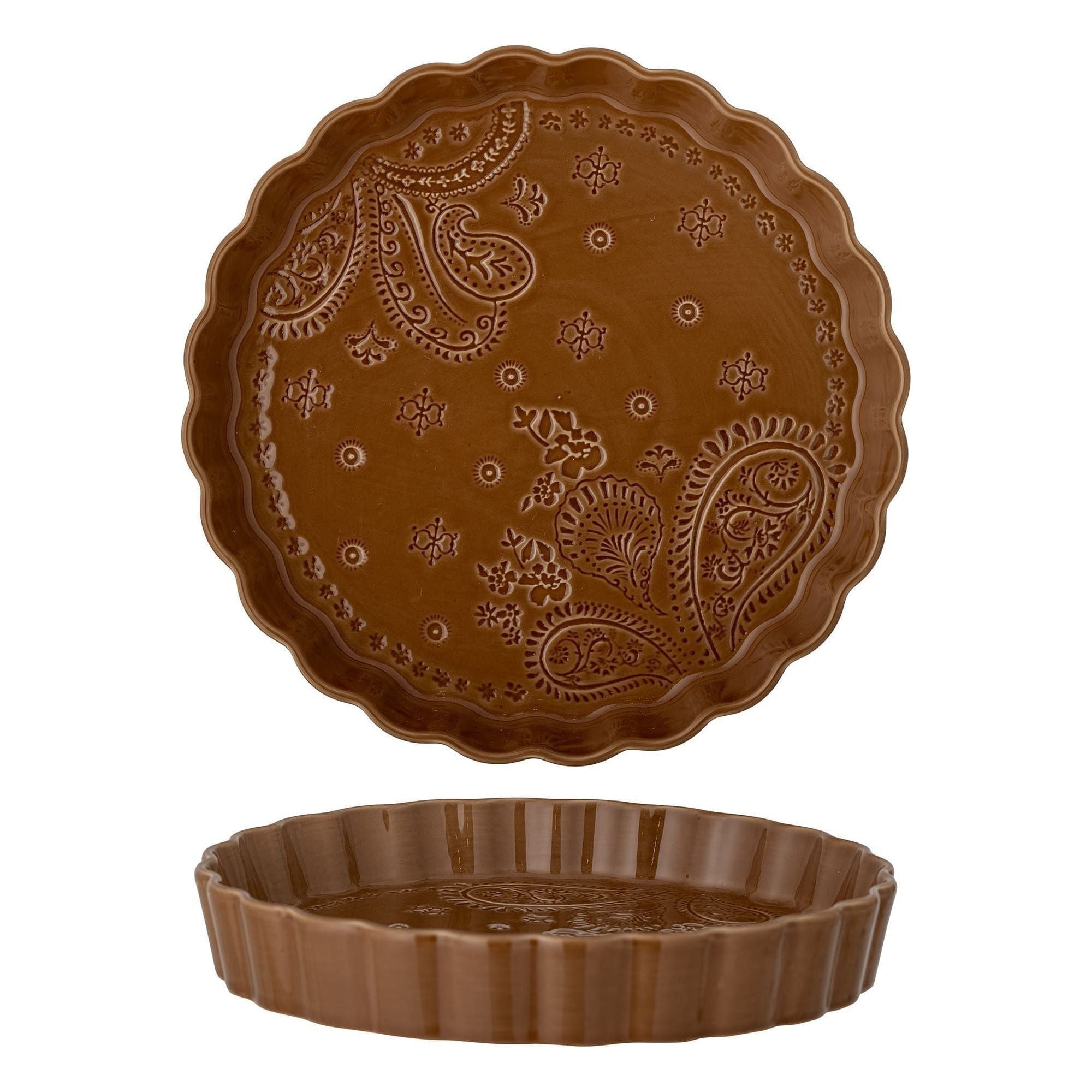 Bloomingville Rani Ugnsform Brun Stengods 28x4,5 cm